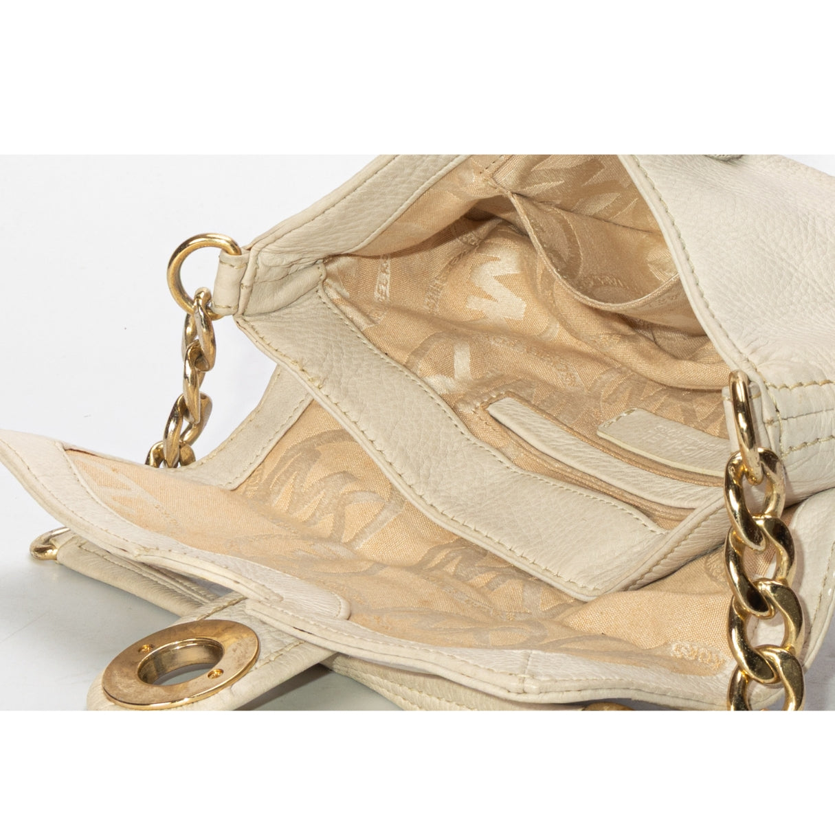 Michael Kors Cream Flap Baguette