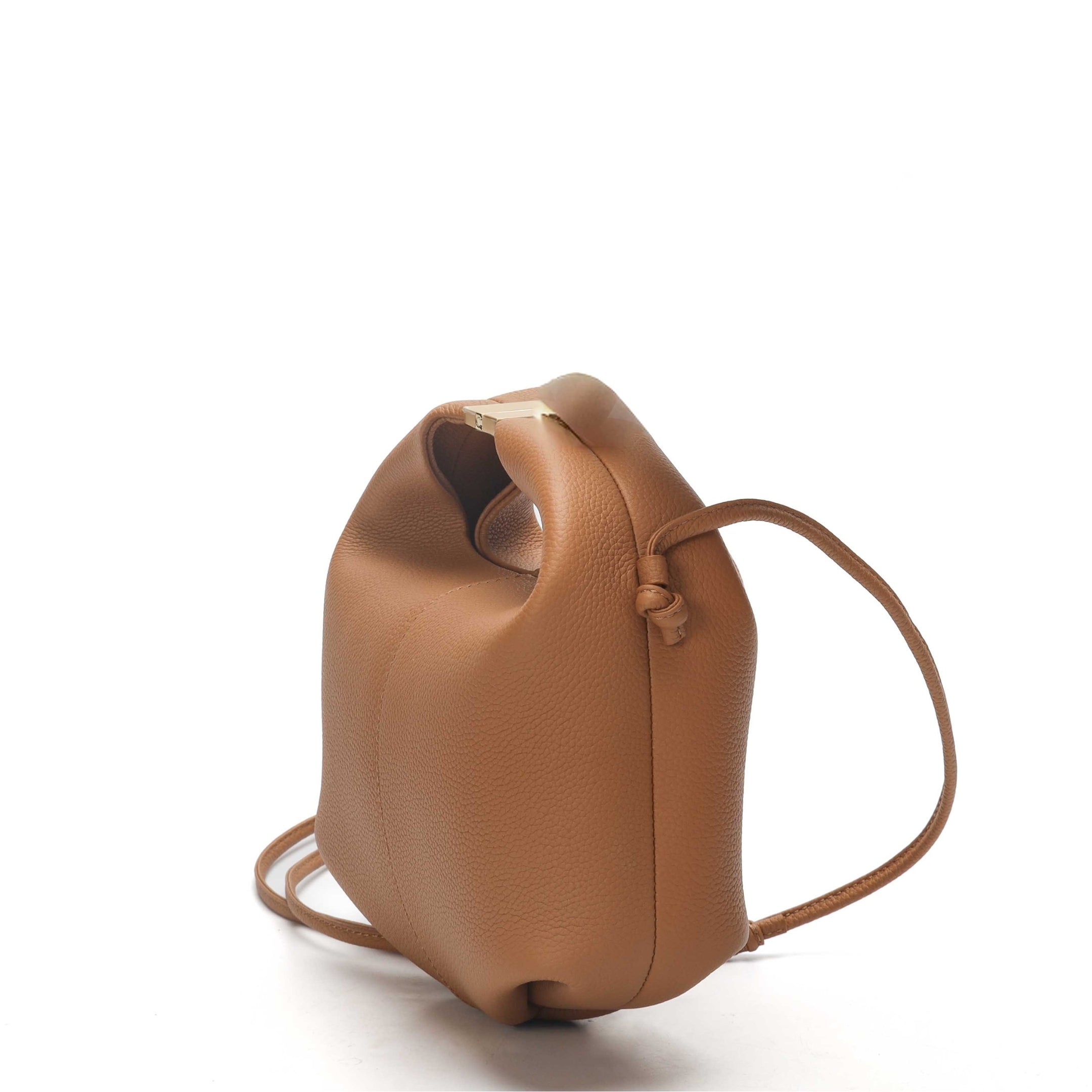 Polene Beri Textured Camel Crossbody Bag