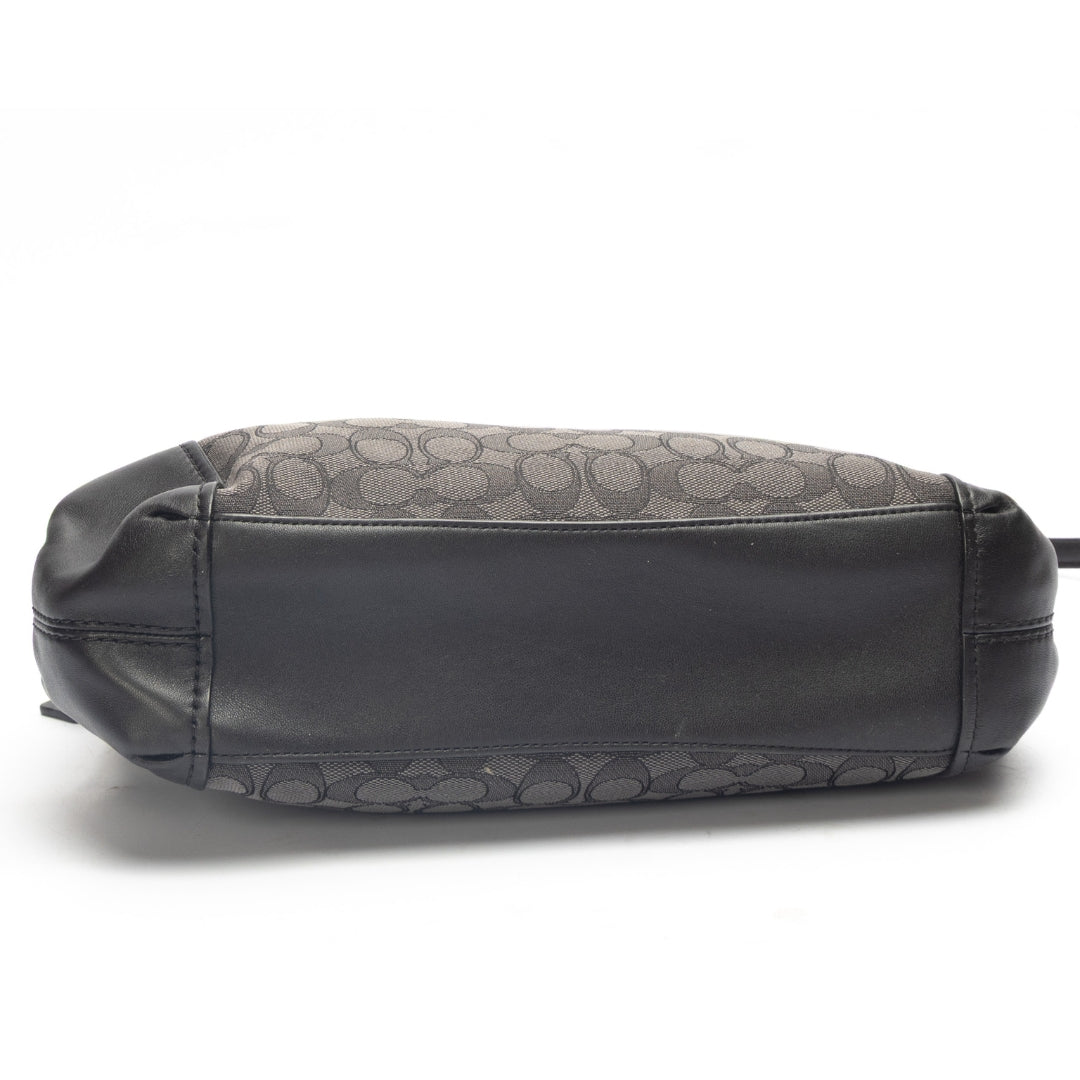 Coach Black Lexy Signature Jacquard Shoulder Bag