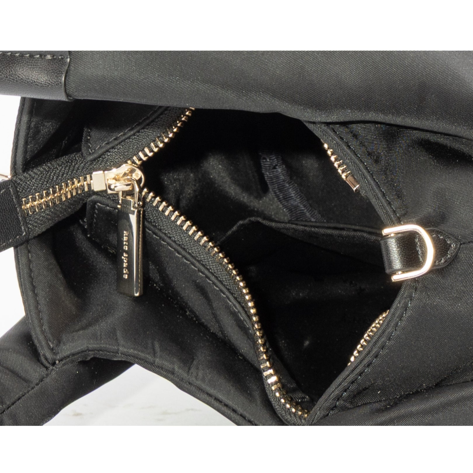 Kate Spade Carter Nylon Pleated Black Crossbody Bag