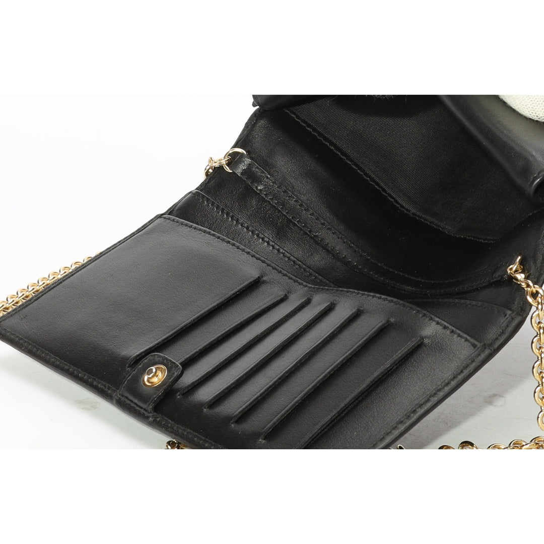 Salvatore Ferragamo Black Clutch on Chain