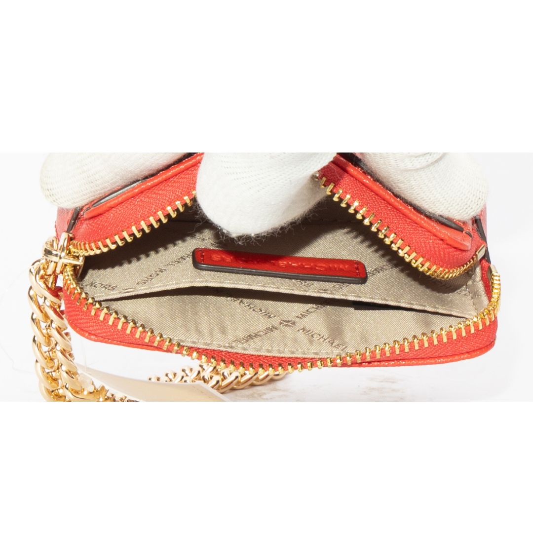 Michael Kors Saffiano Leather Chain Card Case