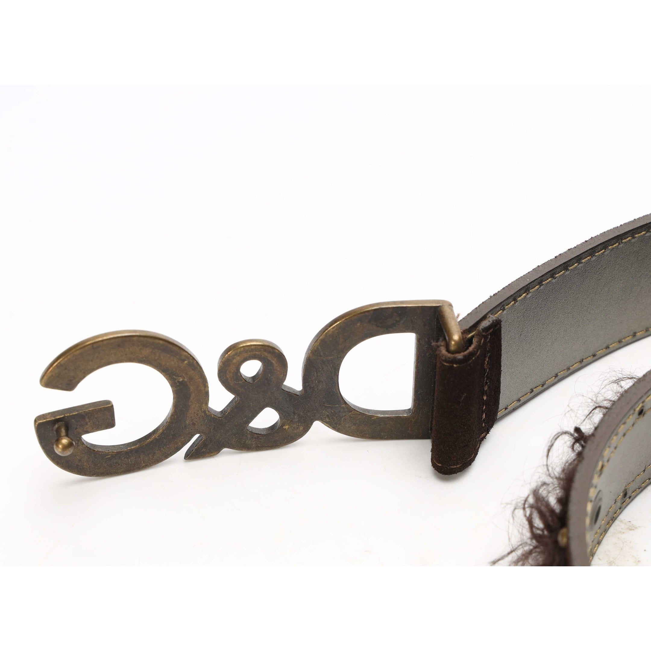 Dolce & Gabbana Brown Studded Belt