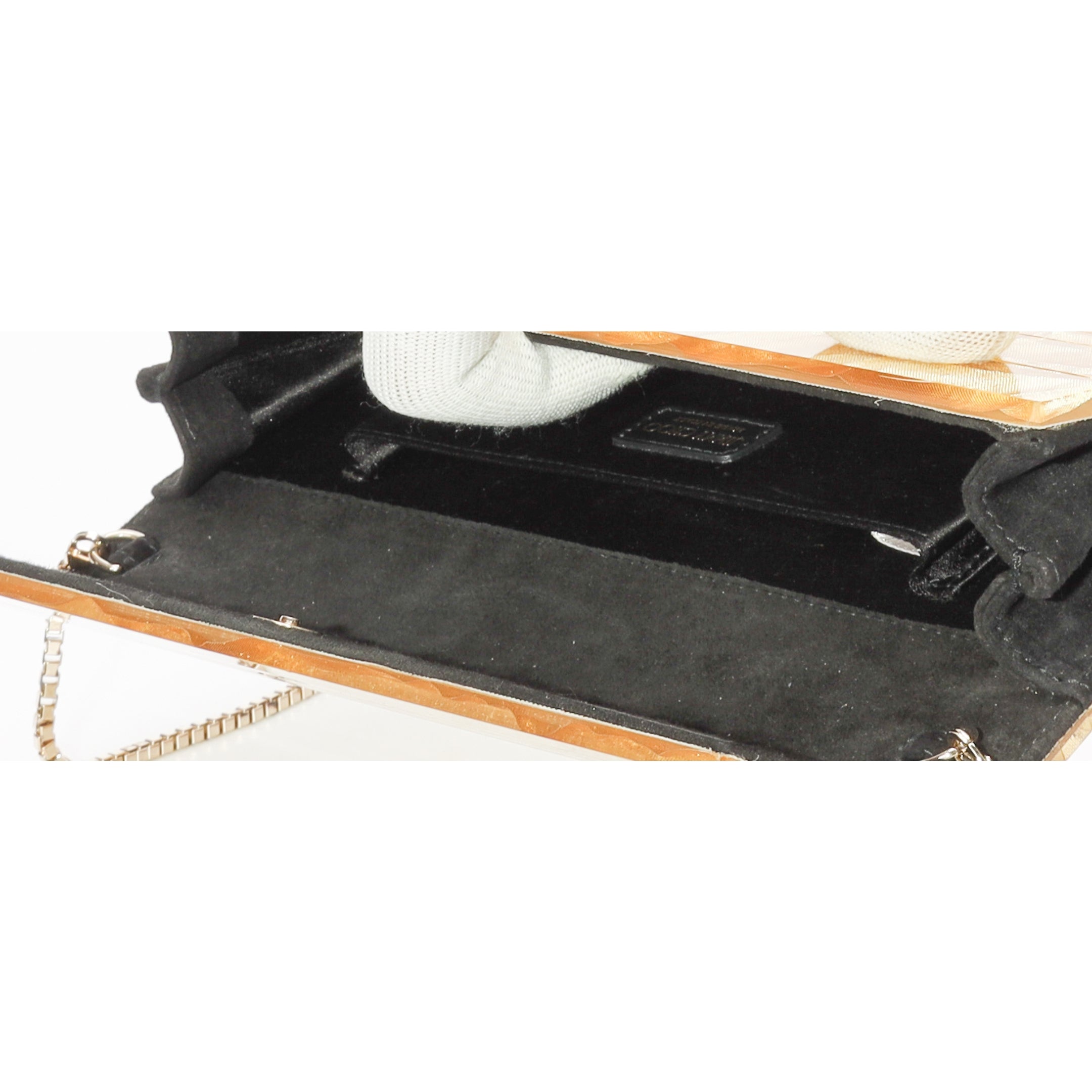 Jimmy Choo Sweetie Gold Metallic Crush Clutch Bag