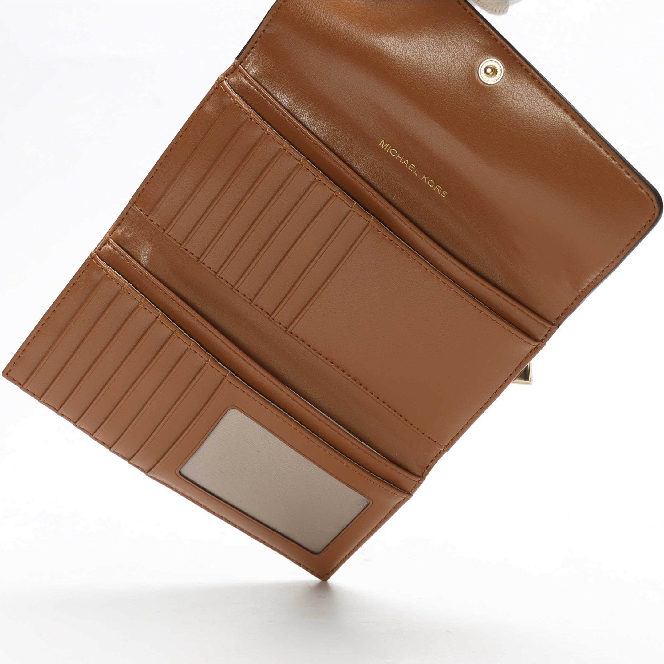 Michael Kors Brown Logo Tri-Fold Wallet
