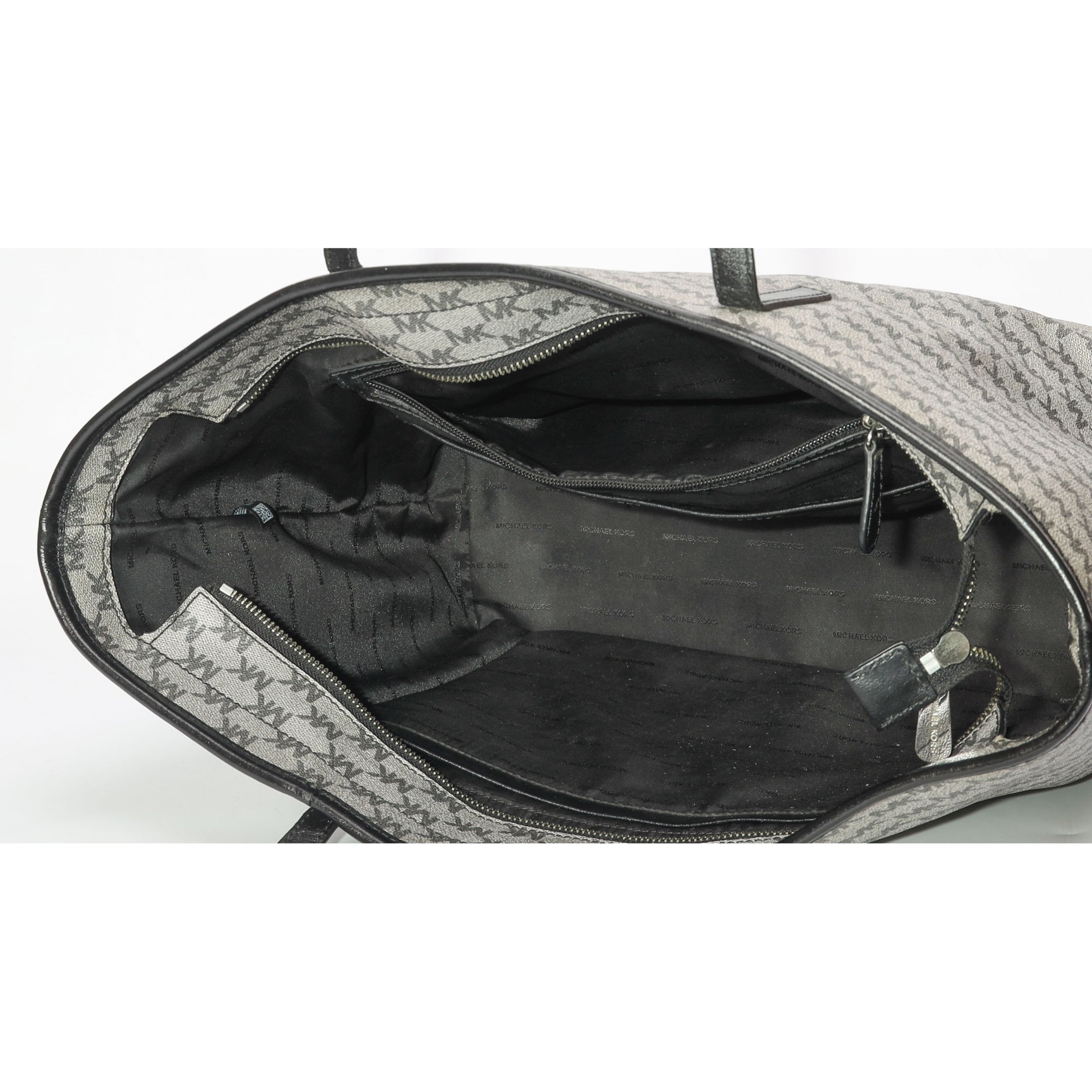 Michael Kors Emry Large Black & Grey Logo Tote