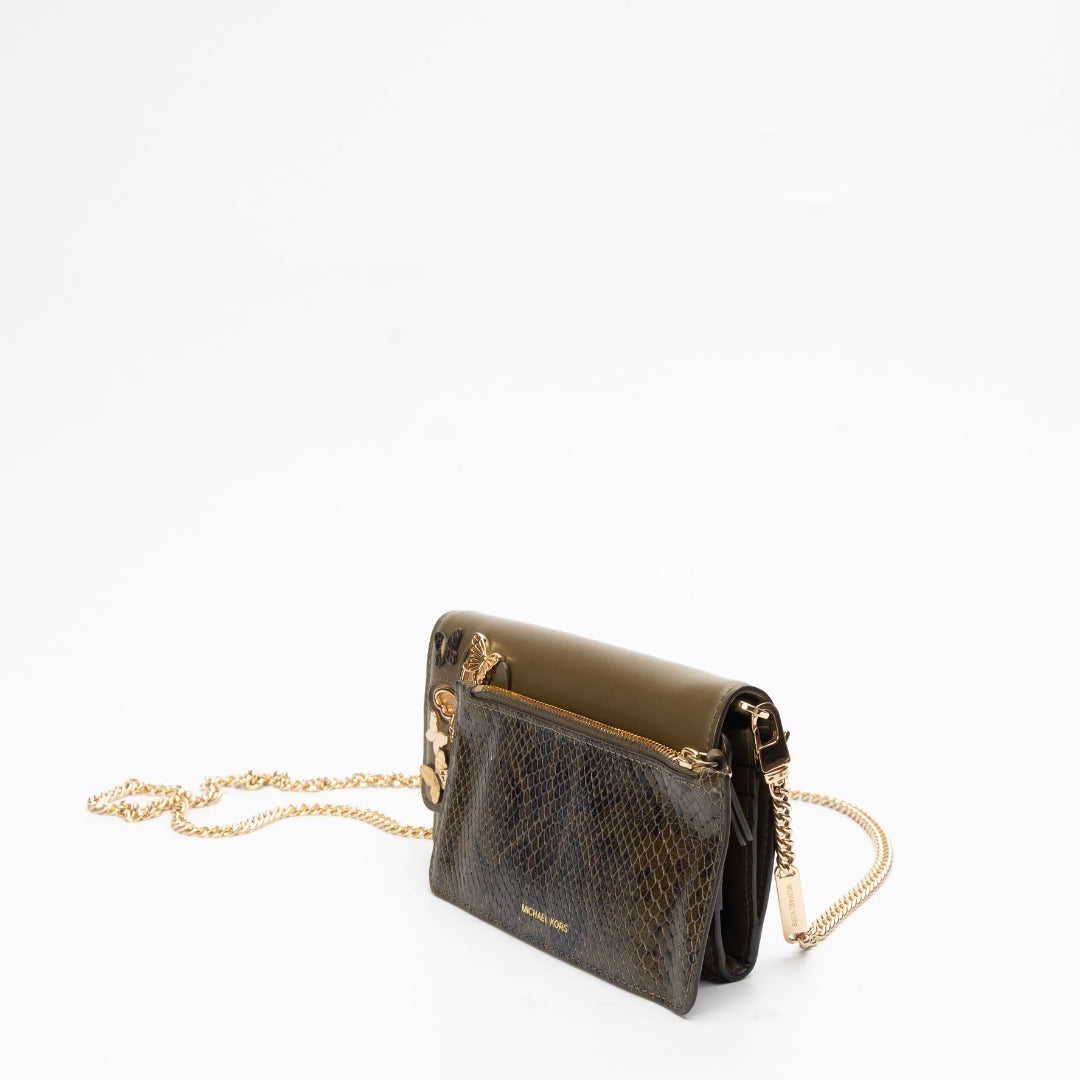 Michael Kors Olive Convertible Chain Wallet