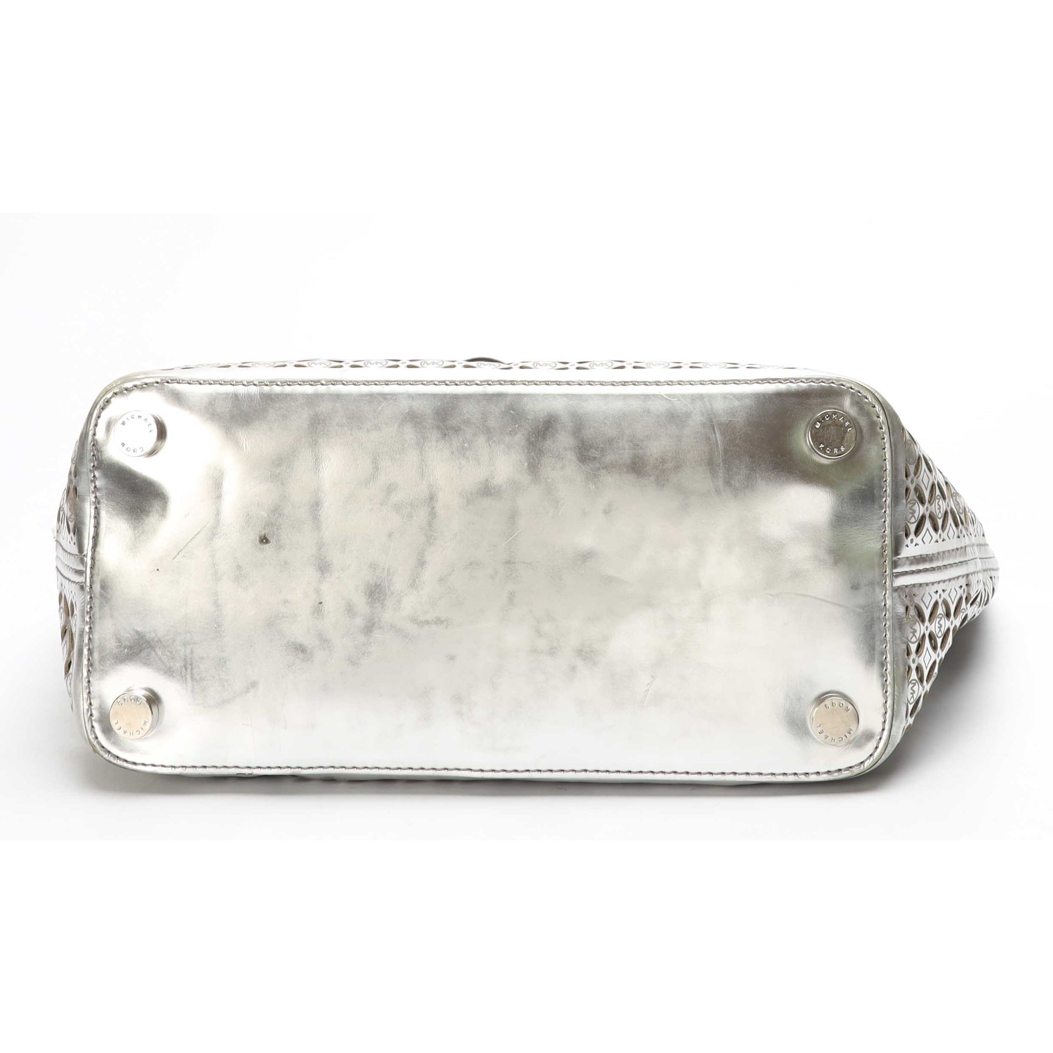 Michael Kors Silver Lasercut Travel Tote