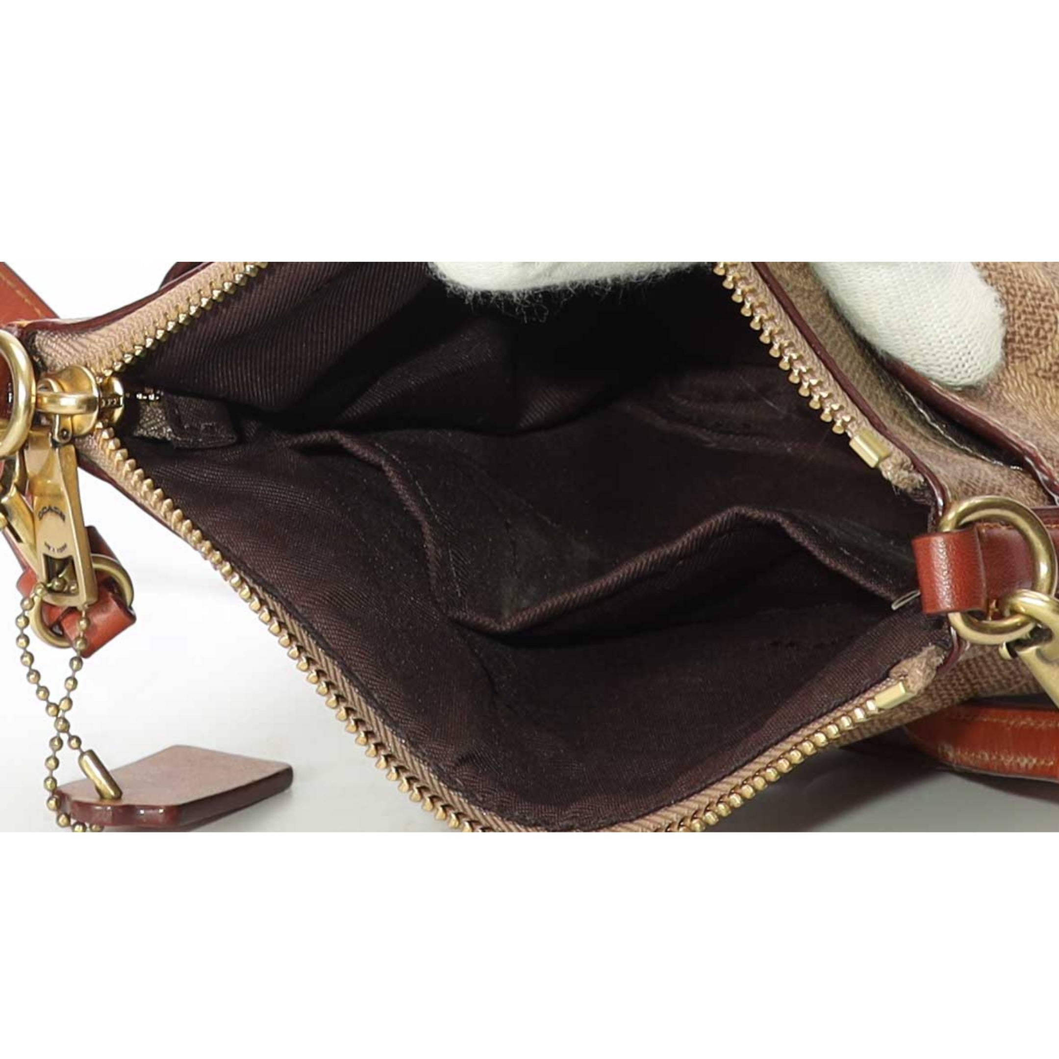 Coach Brown File Messenger Sling Bag