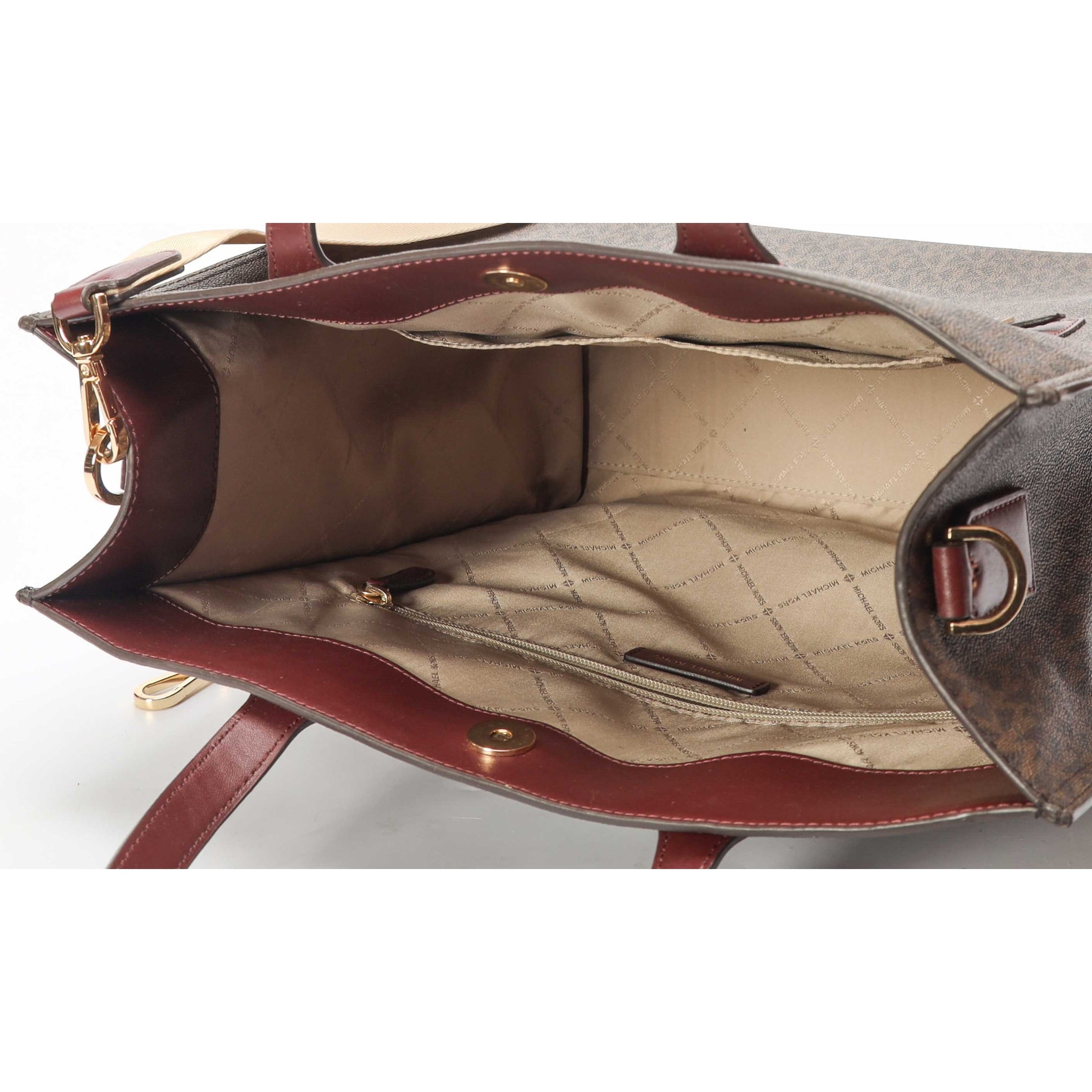 Michael Kors Kenly Burgundy Large Logo Tote