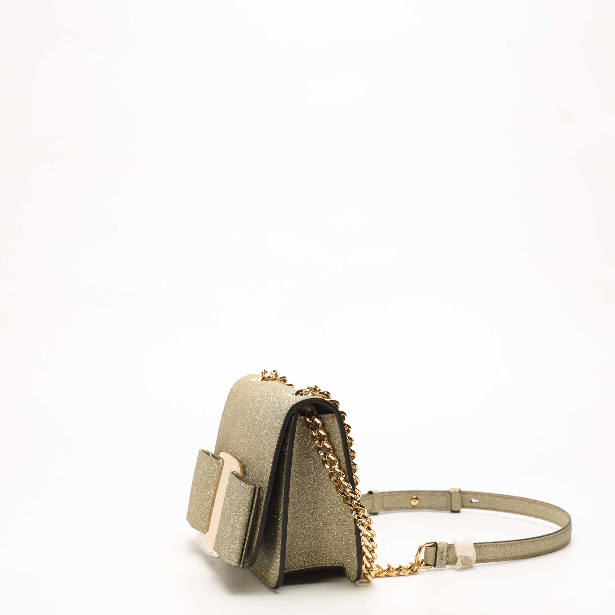 Salvatore Ferragamo Glitter Mini Vara Bow Crossbody Bag