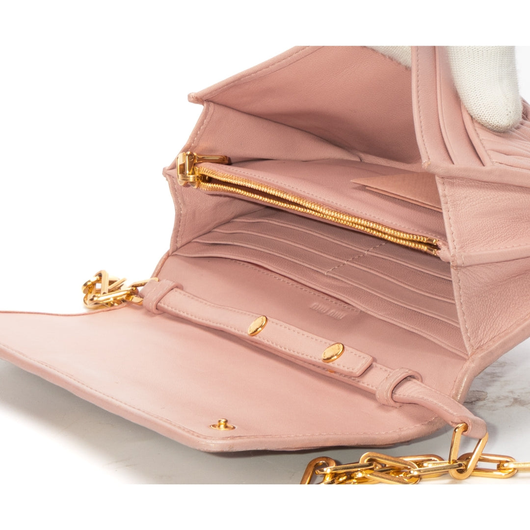 Miu Miu Matelasse Leather Clutch
