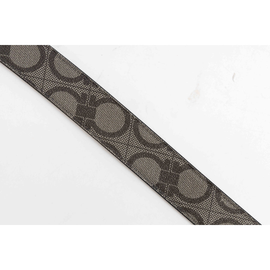 Salvatore Ferragamo Gancini Print Leather Buckle Belt