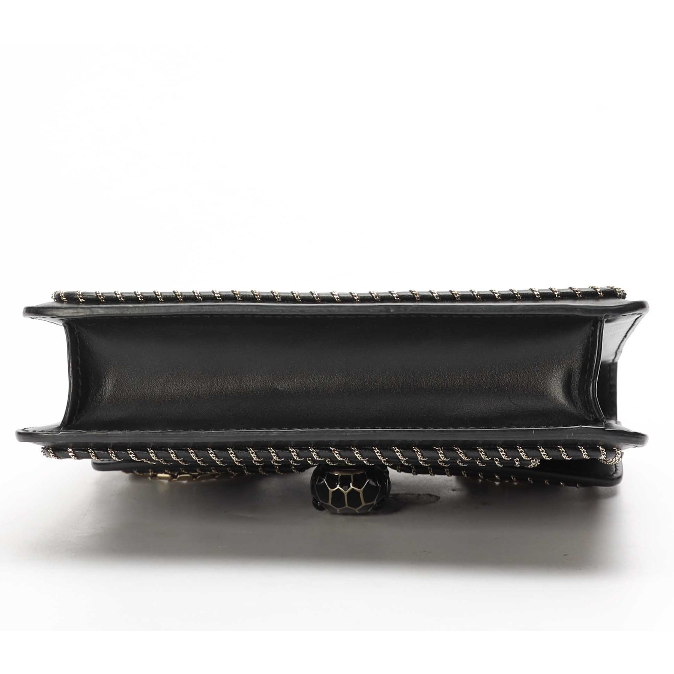 Bvlgari Black Serpenti Blast Flap Crossbody Bag