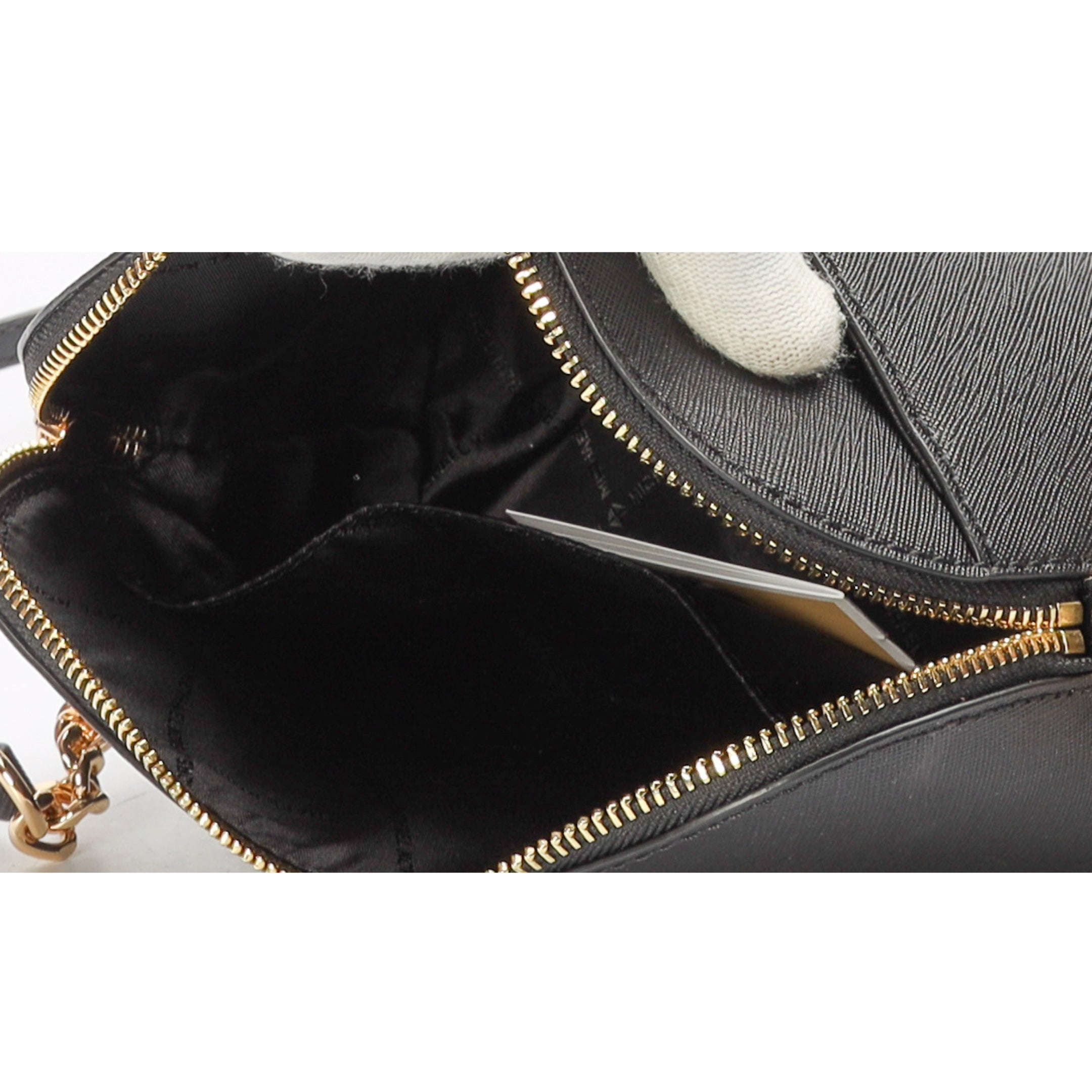 Michael Kors Jet Set Black Dome Crossbody Bag