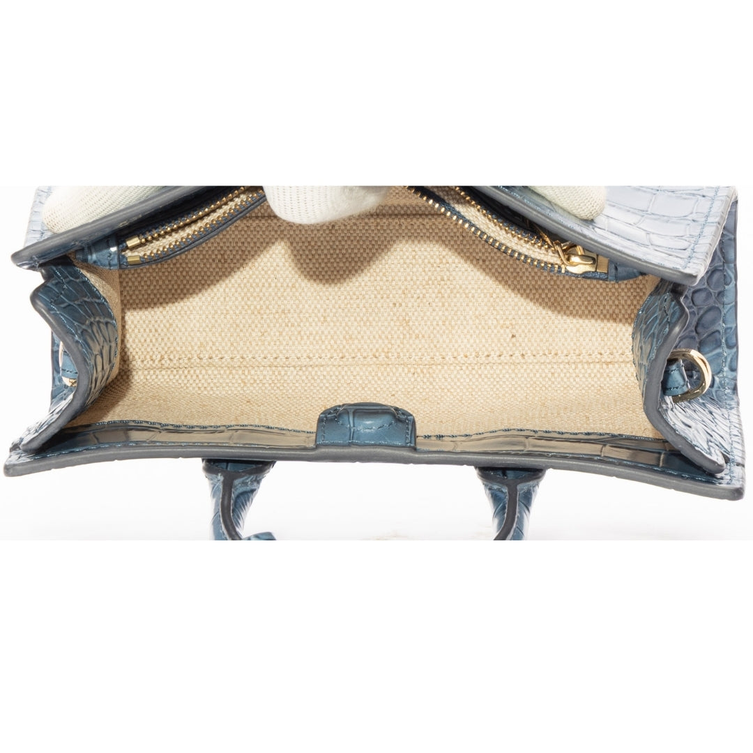 Michael Kors Scarlett Crocodile Embossed Leather Crossbody Bag
