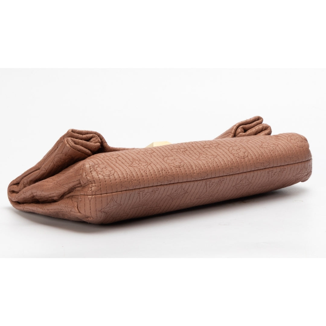 Louis Vuitton Beige Monogram Leather Clutch