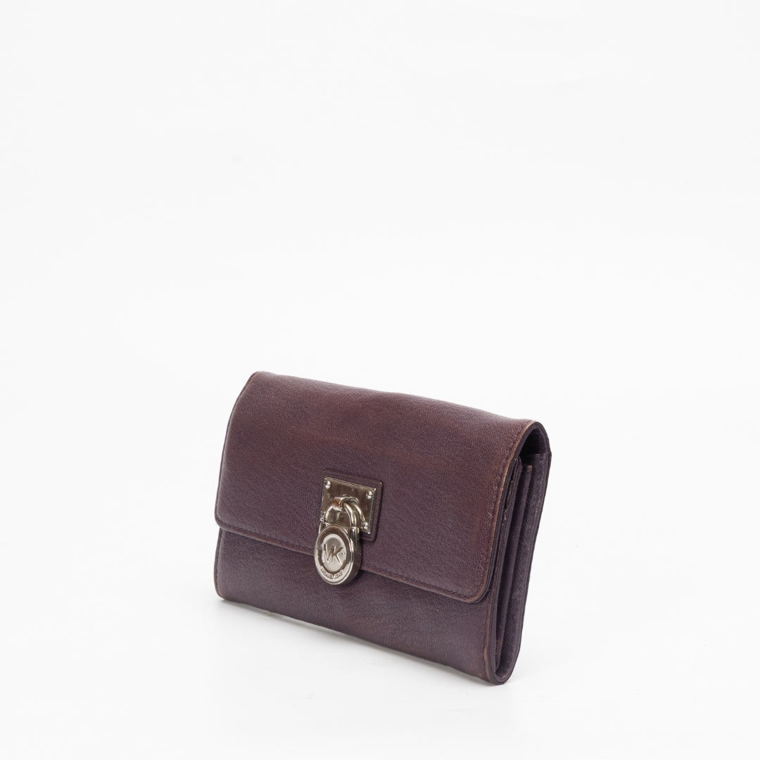 Michael Kors Python Embossed Leather Hamilton Flap Wallet