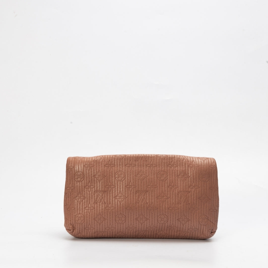 Louis Vuitton Beige Monogram Leather Clutch