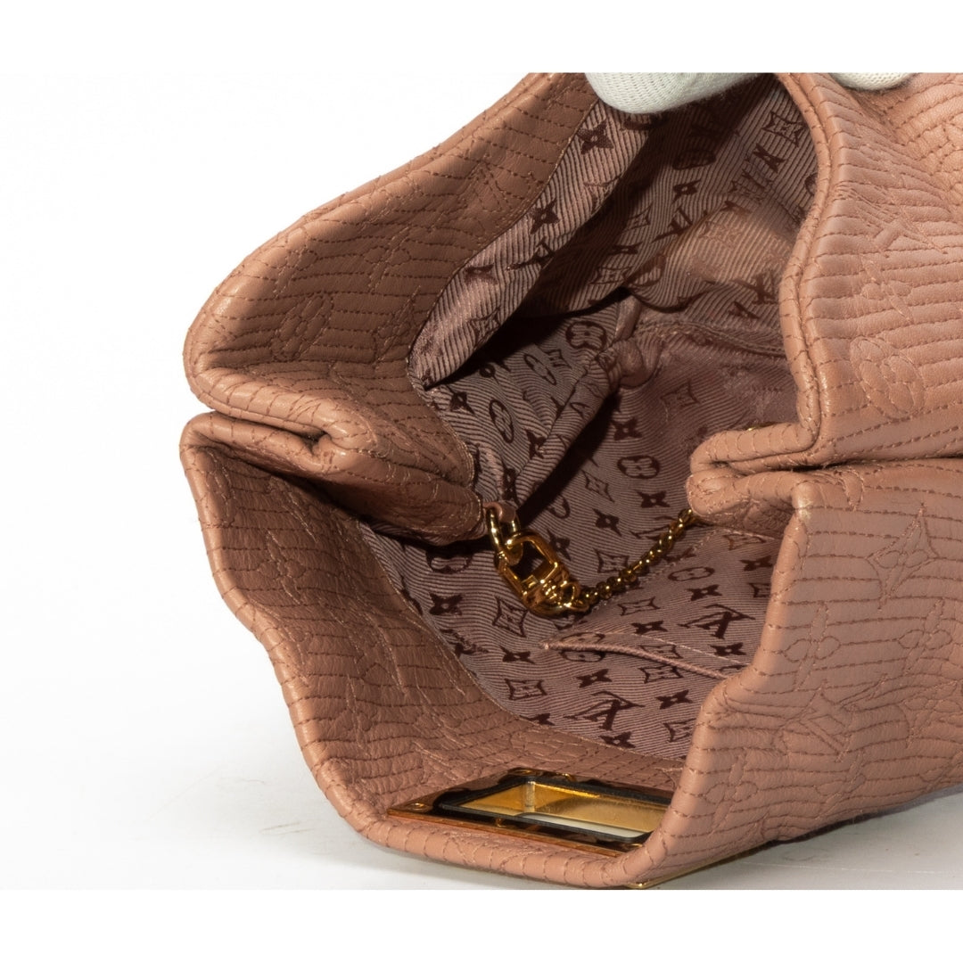 Louis Vuitton Beige Monogram Leather Clutch