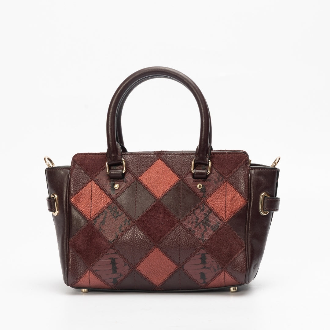 Coach Maroon Quilted Leather Swagger Canyon Satchel