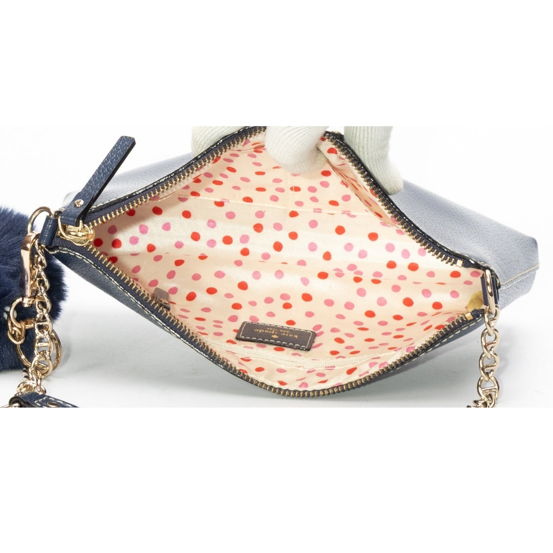 Kate Spade Leather Zip Chain Baguette Bag