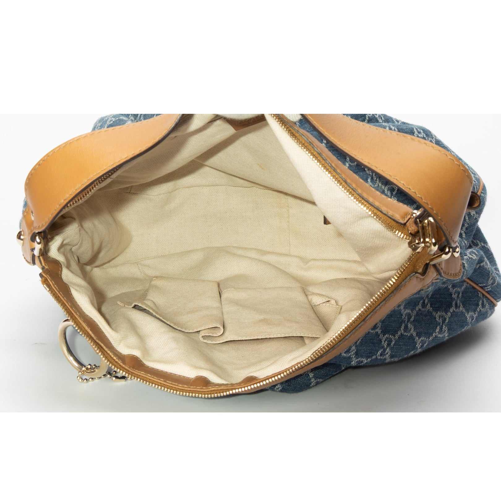 Gucci Blue GG Denim Medium Sukey Tote