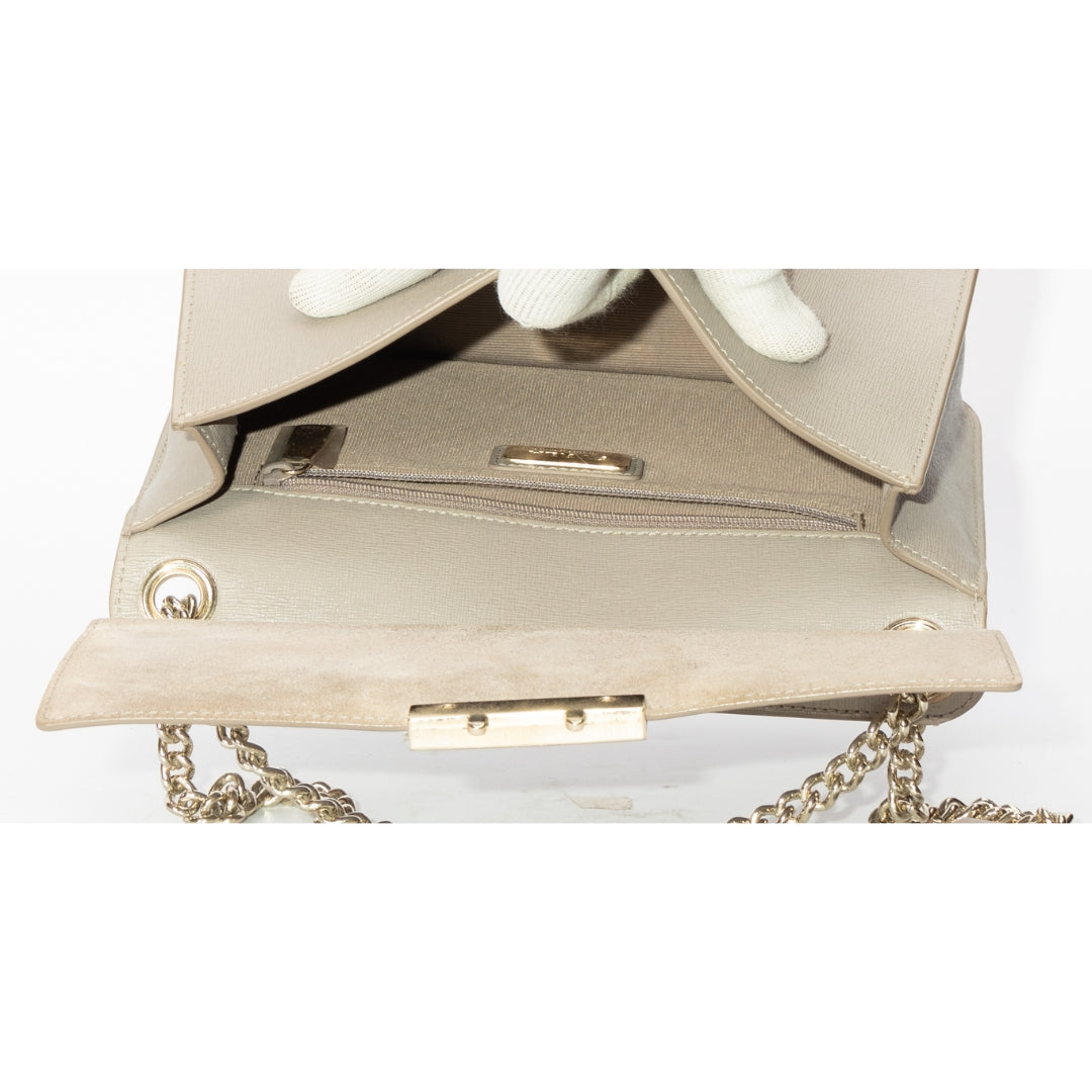 Furla Grey Venere Small Leather Crossbody Bag