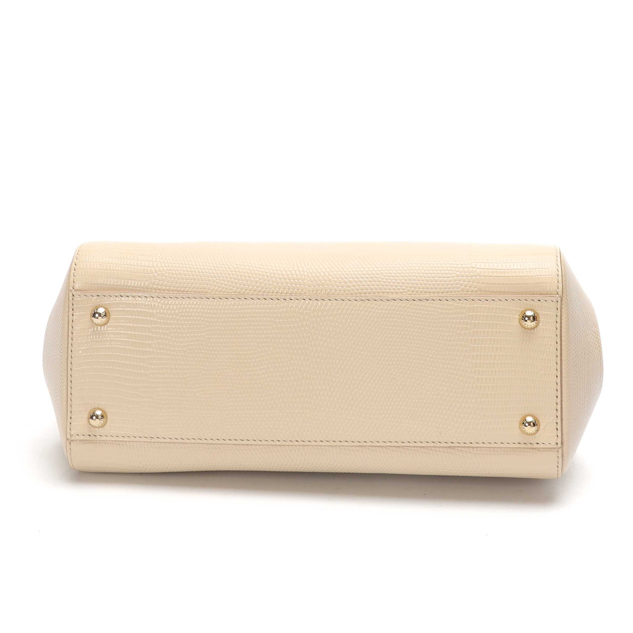 Dolce & Gabbana Crystal Logo Sicily Top Handle Bag