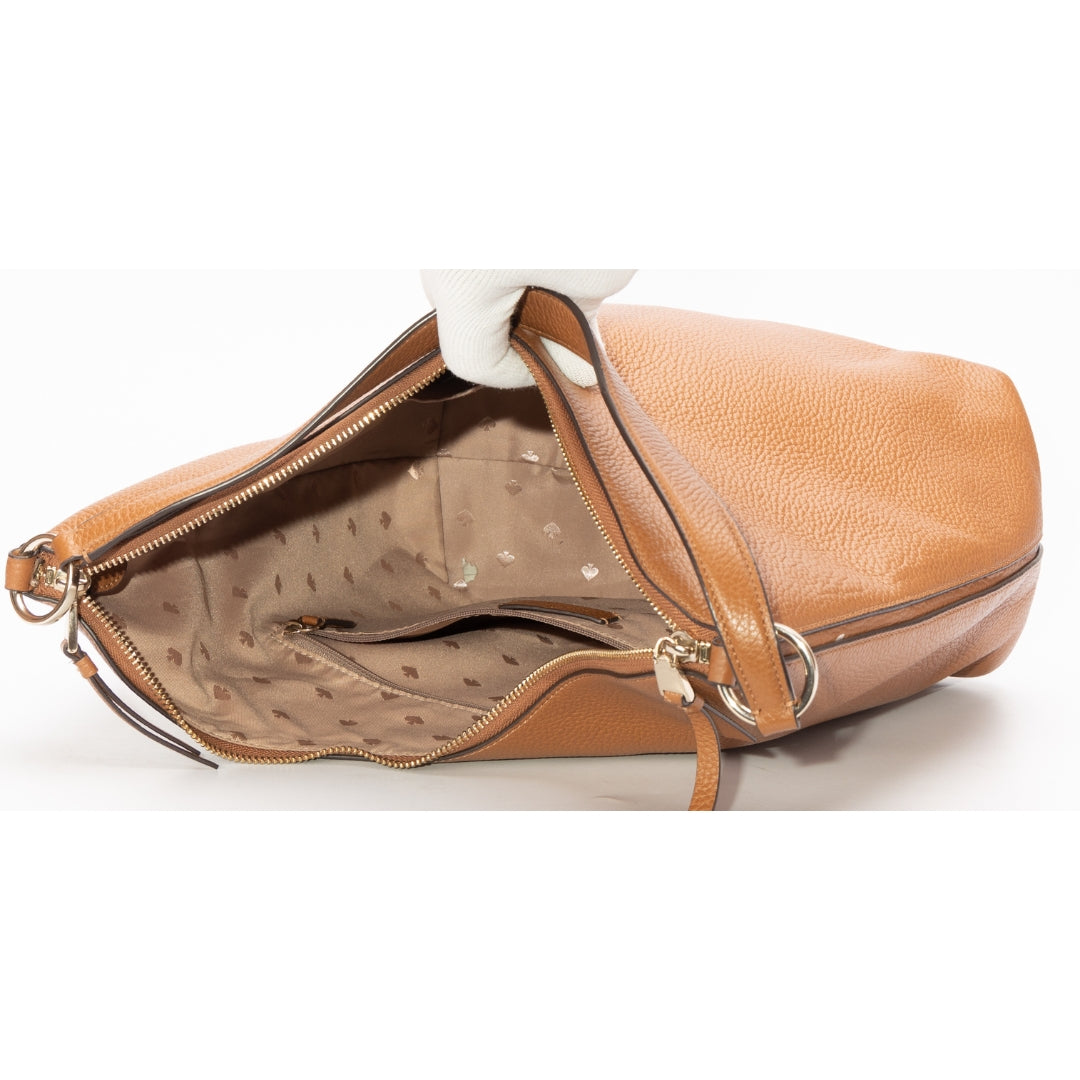 Kate Spade Brown Pebbled Leather Shoulder Bag