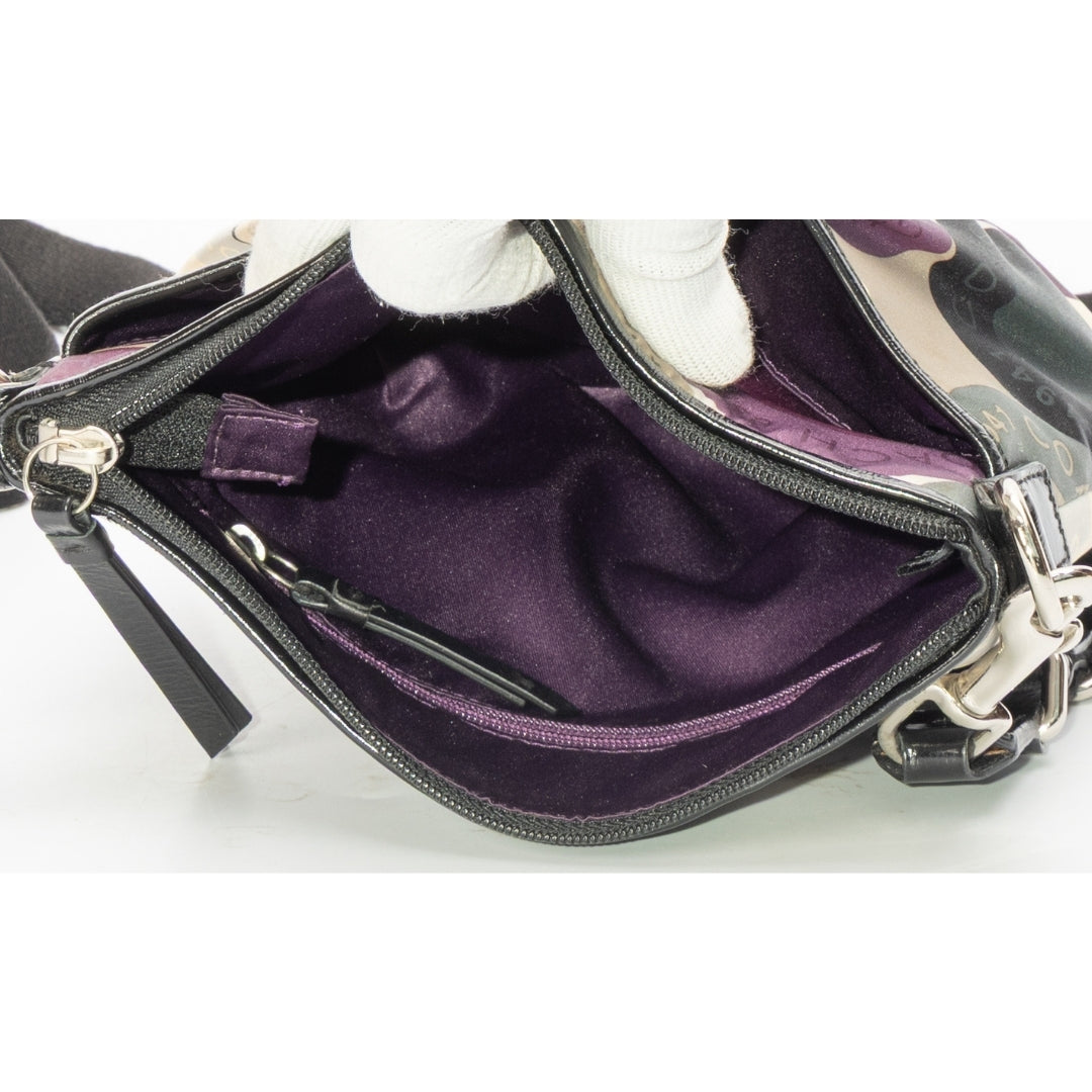 Coach Circle Purple Satin Crossbody