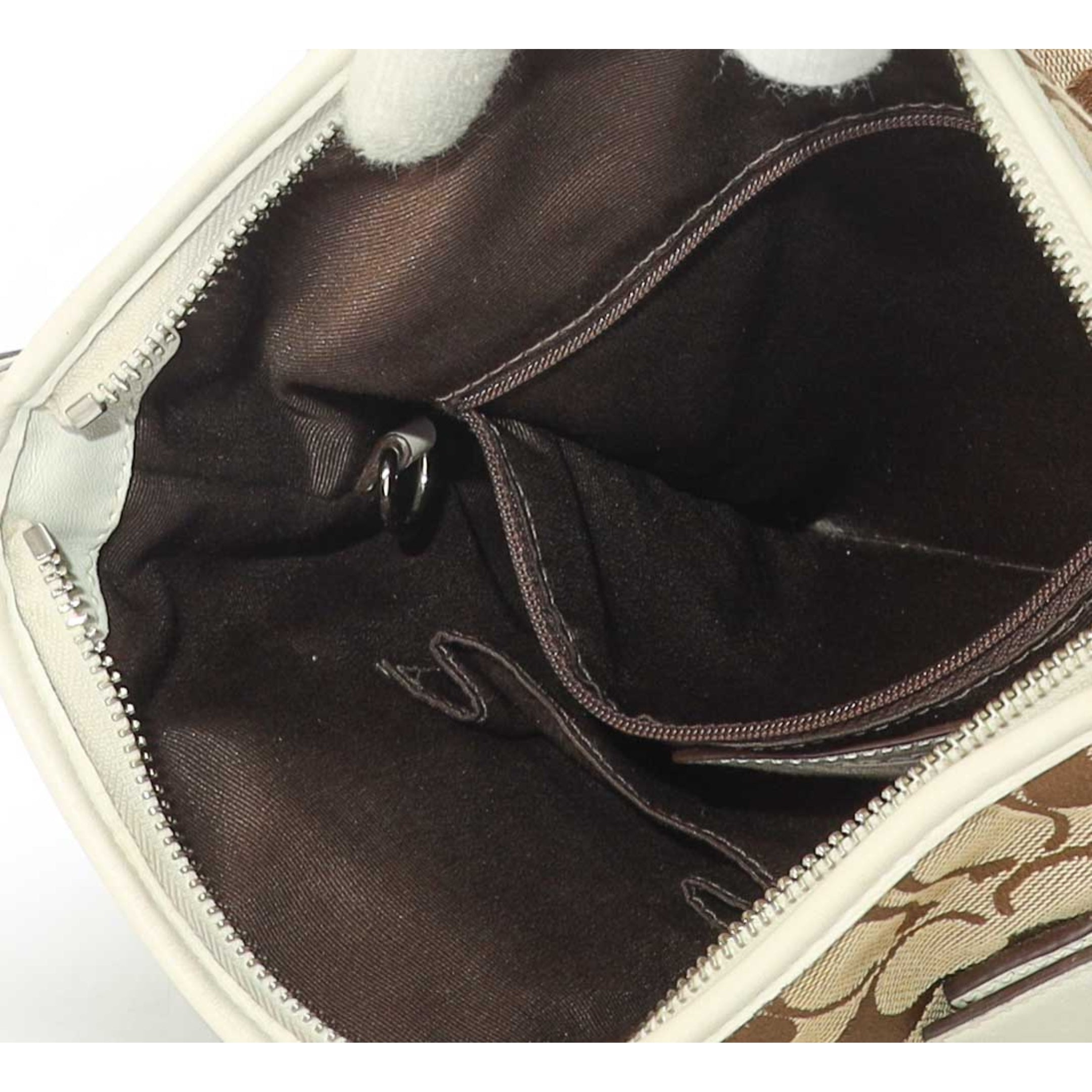 Coach Beige Signature Canvas Crossbody Bag