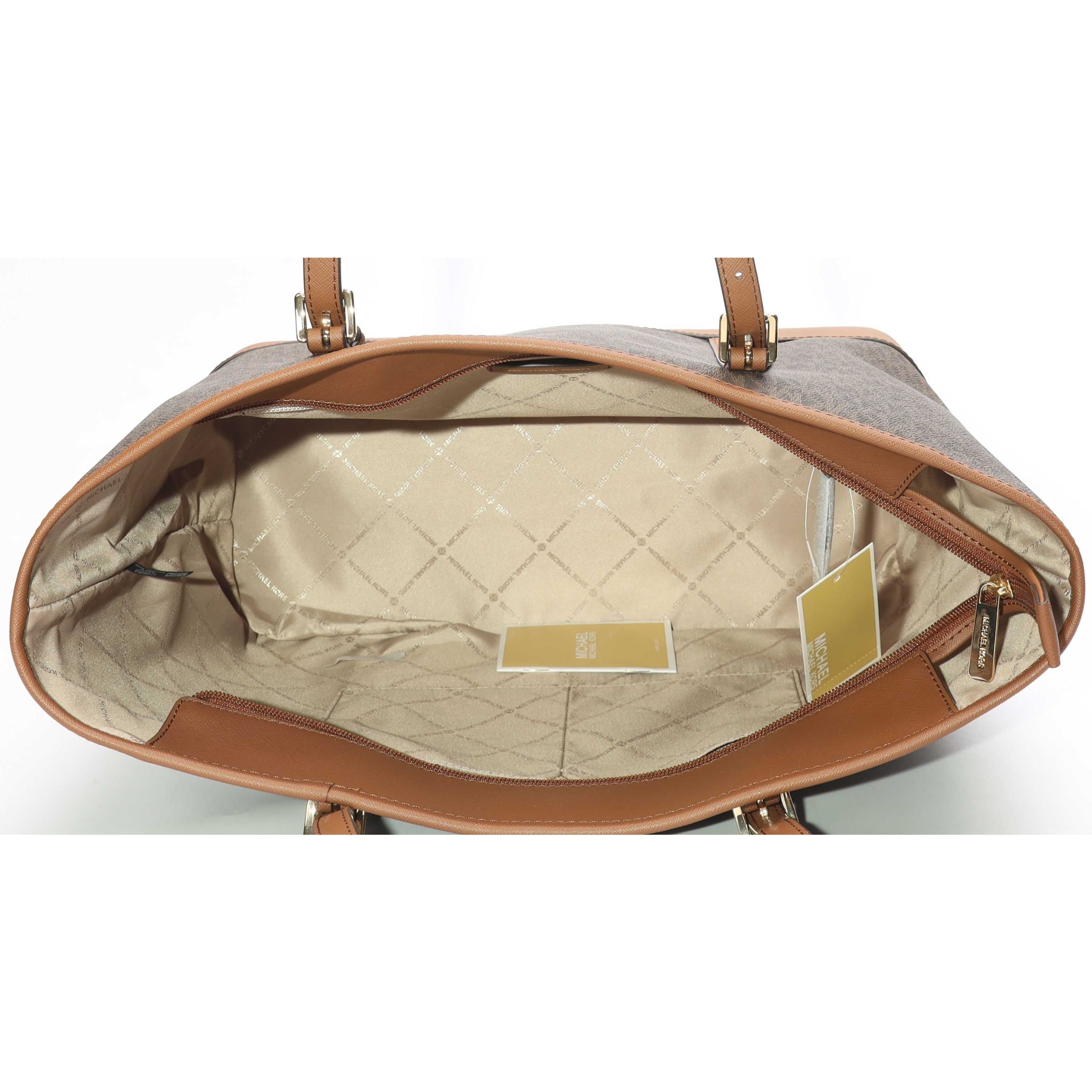 Michael Kors Jet Set Brown Travel Large Logo Tote