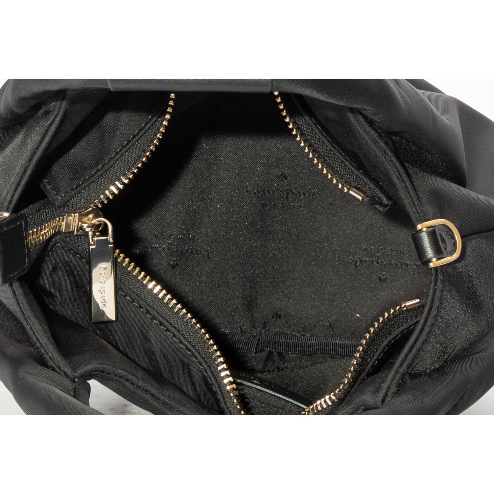 Kate Spade Carter Nylon Pleated Black Crossbody Bag