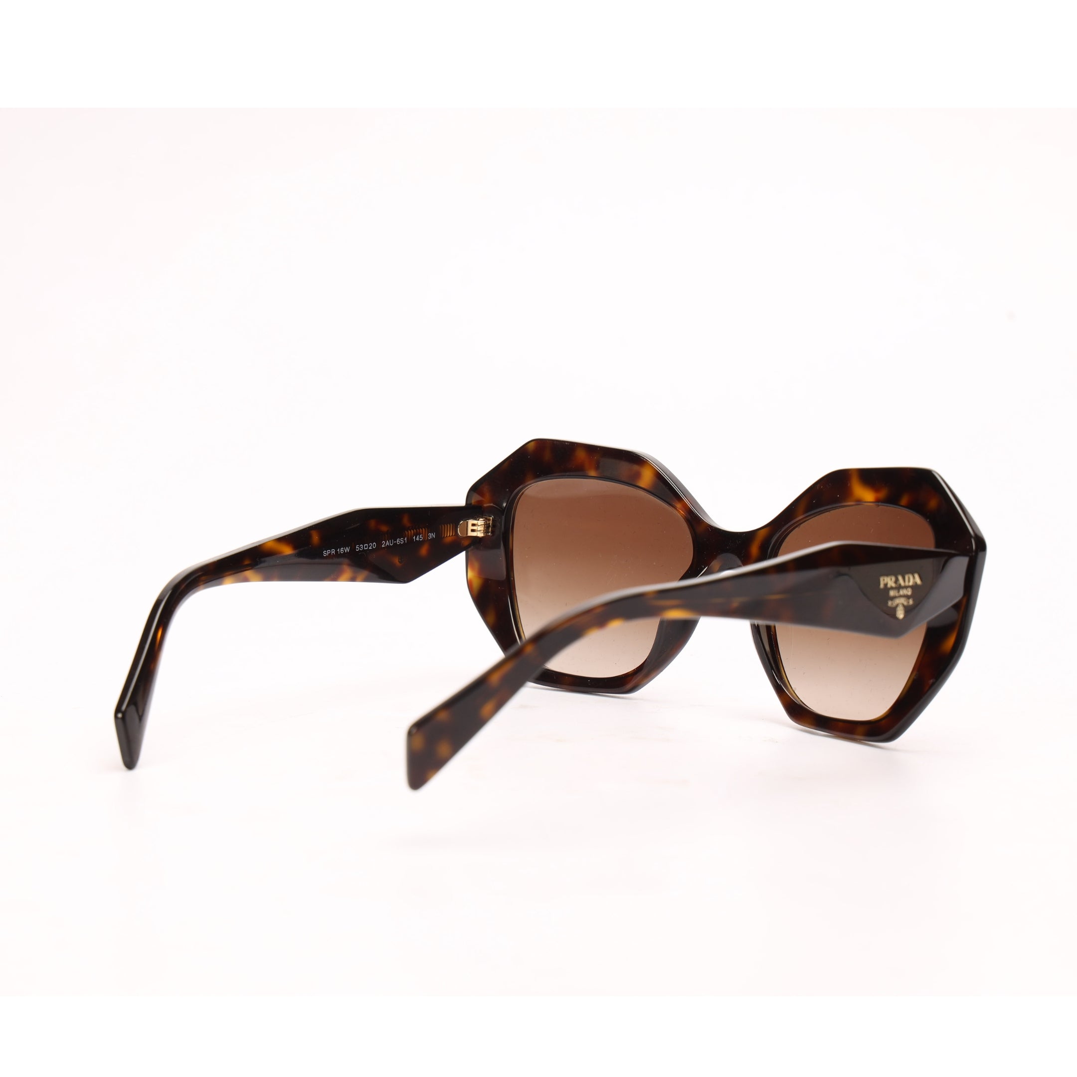 Prada Brown Acetate Tortoise Frame Sunglasses