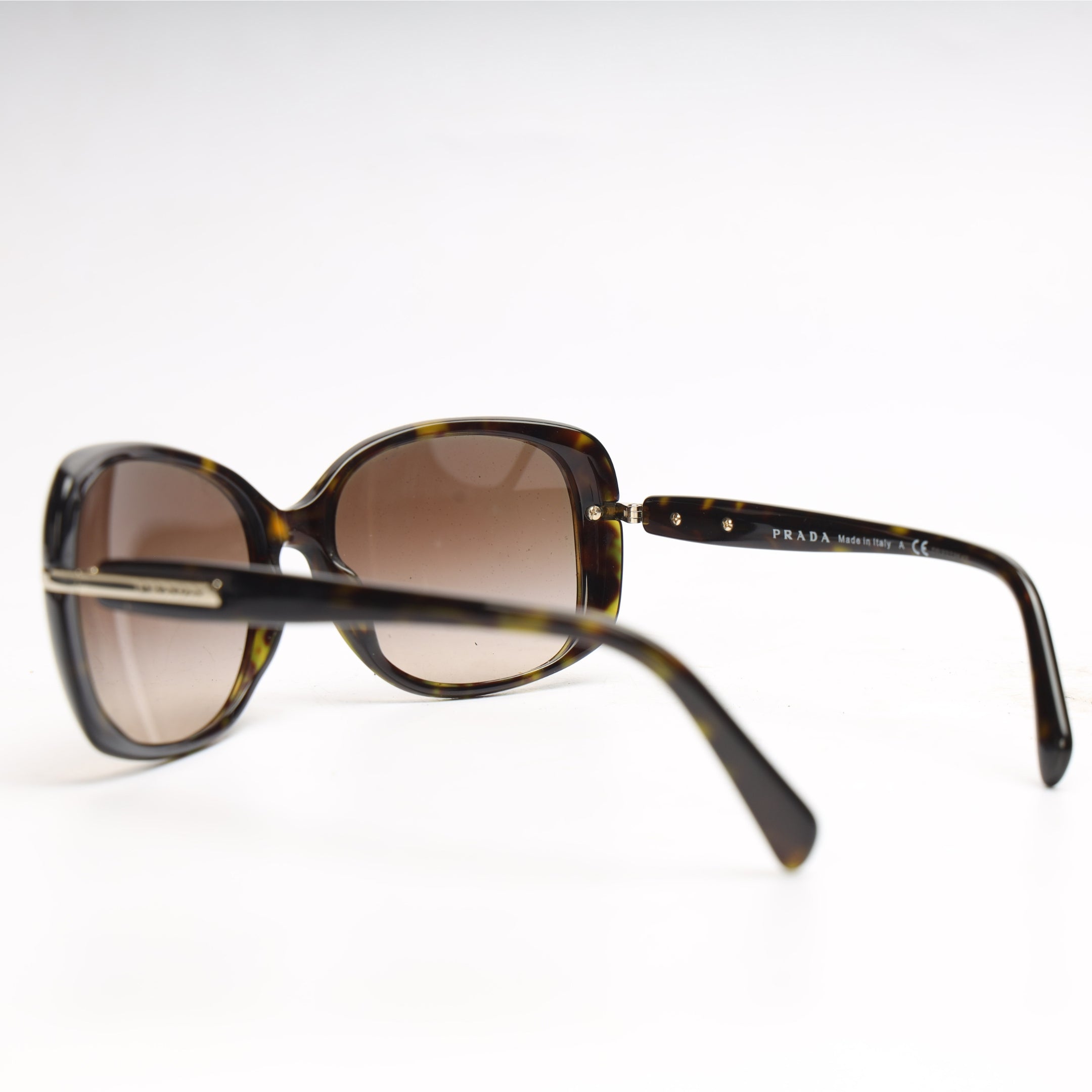 Prada Brown Havana Tortoise Full Rim Sunglasses