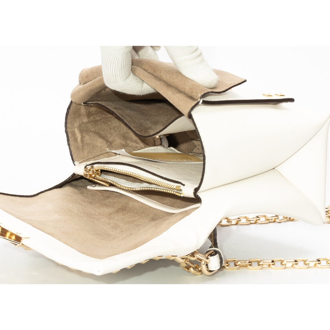 Michael Kors Optic White Cece Medium Shoulder Bag