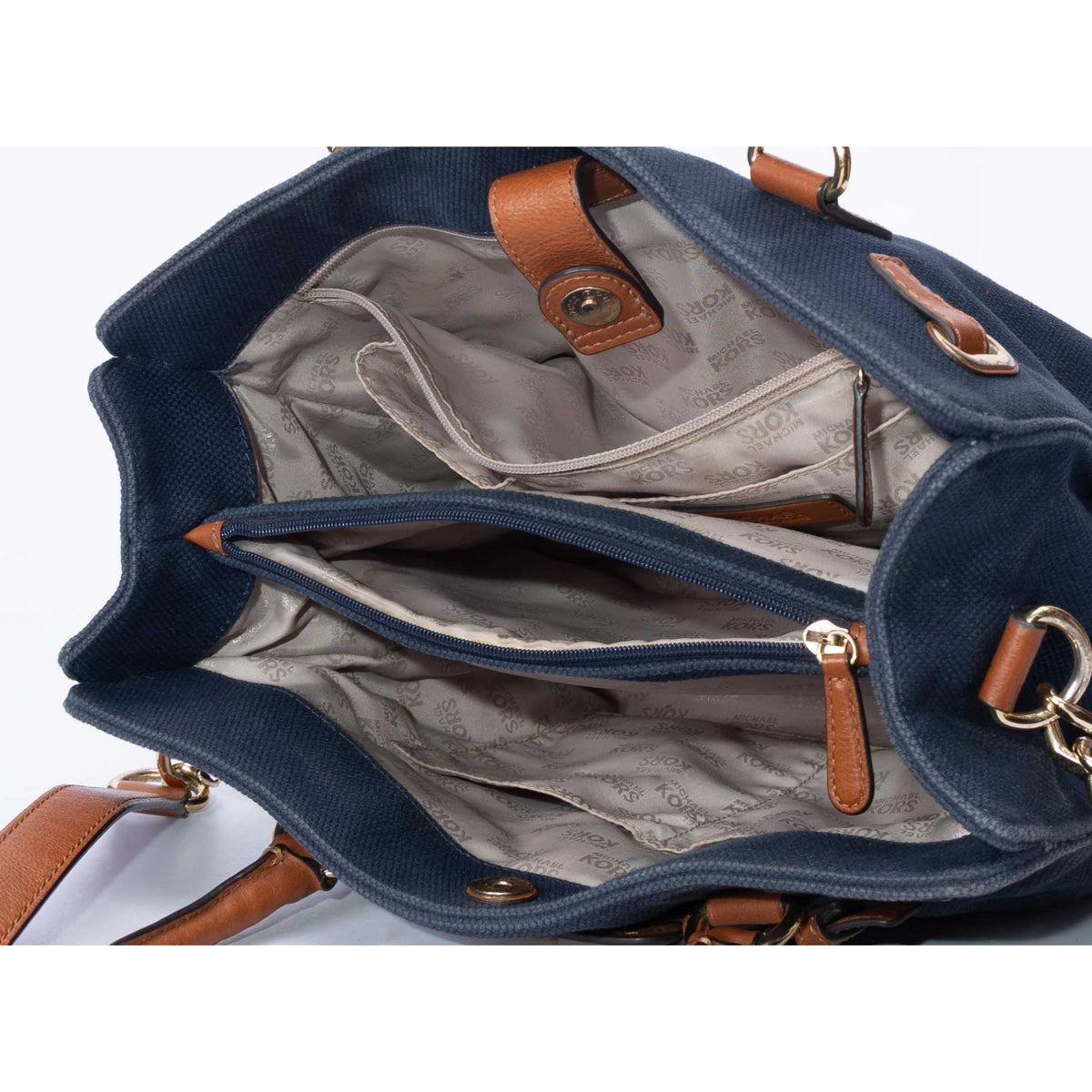 Michael Kors Hamilton Navy Satchel