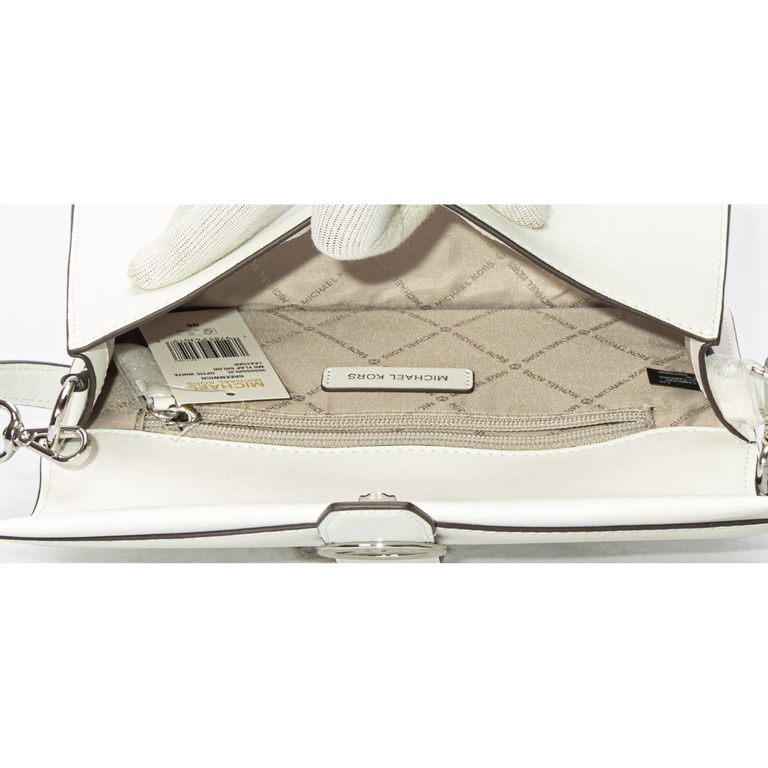 Michael Kors White Greenwich Shoulder Bag