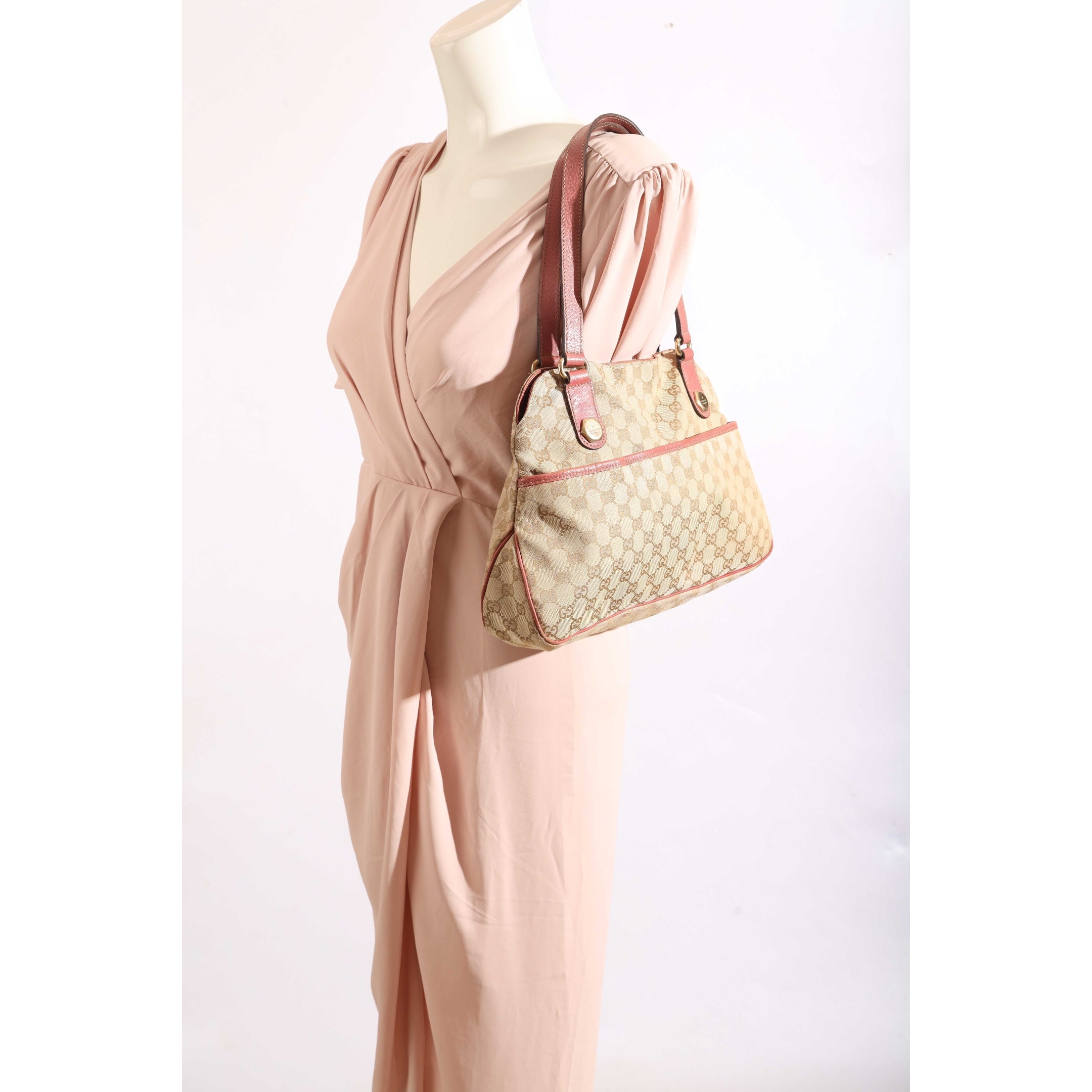 Gucci GG Jacquard Canvas Shoulder Tote