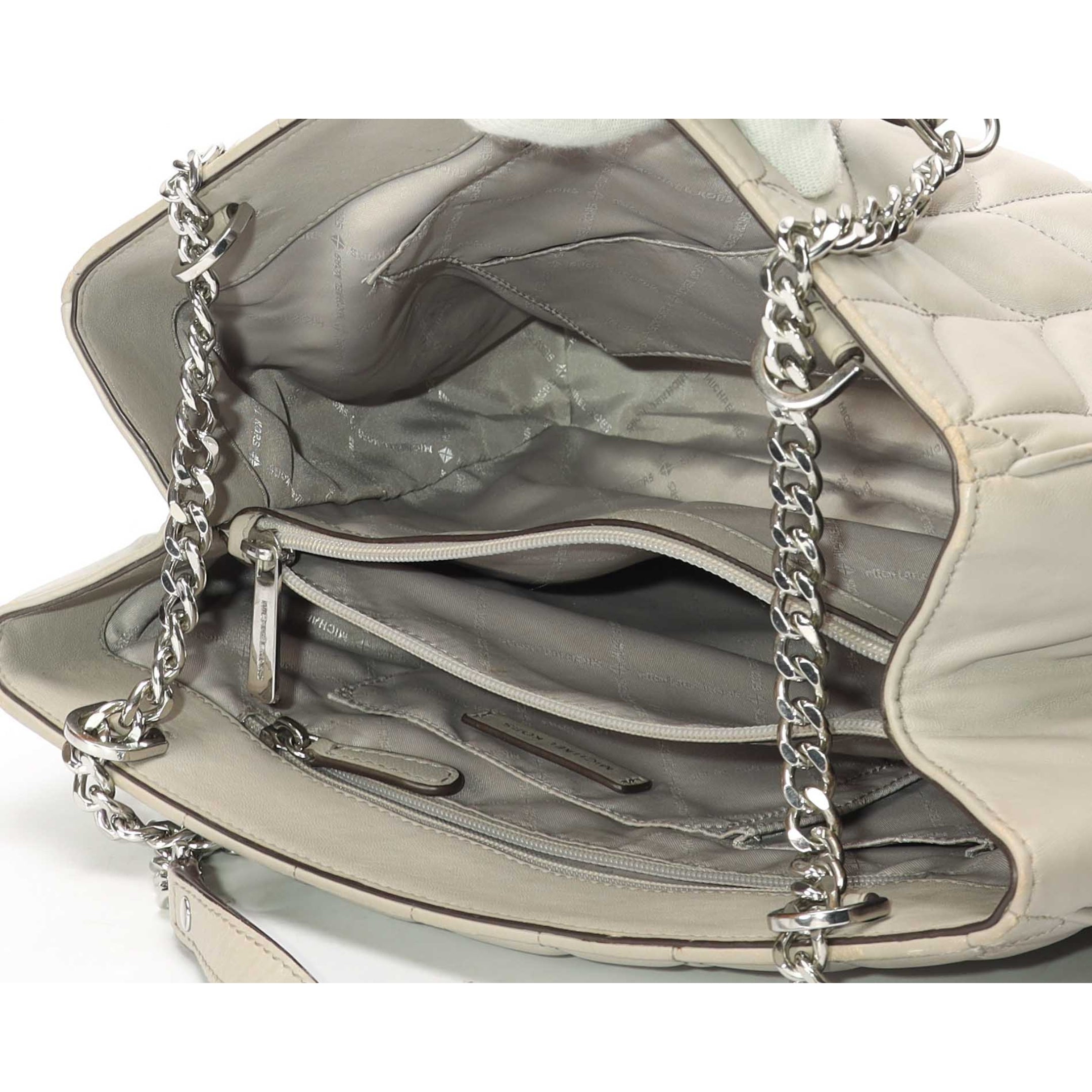 Michael Kors Grey Quilted Peyton Tote