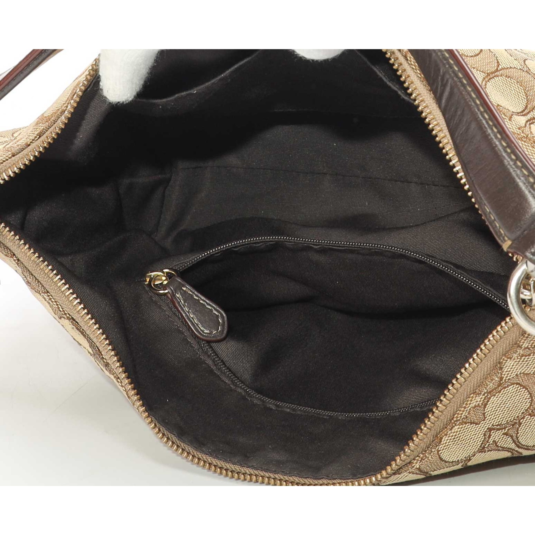 Coach Celeste Beige Canvas Hobo Bag