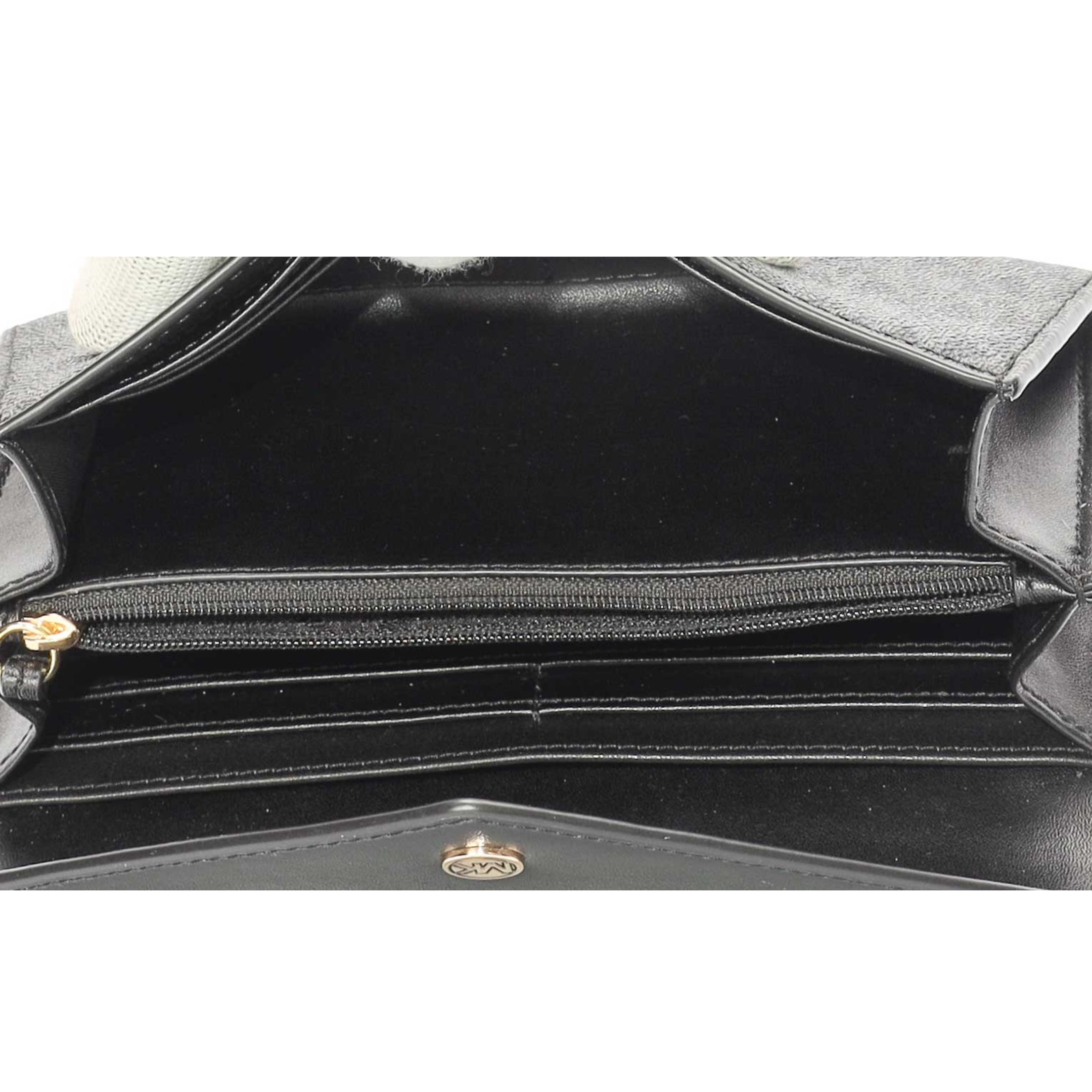 Michael Kors Jet Set Black Signature Envelope Wallet