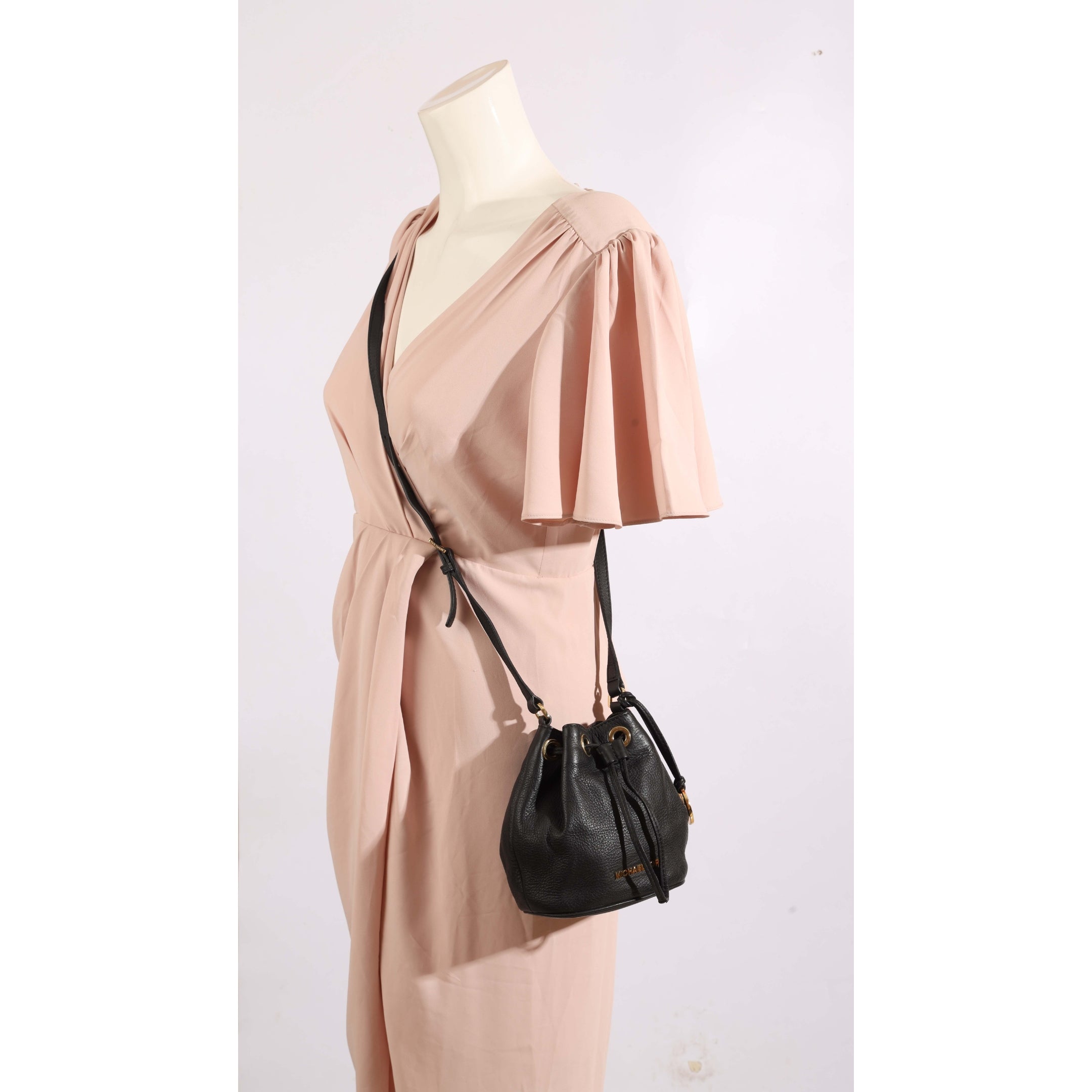 Michael Kors Jules Black Bucket Crossbody Bag