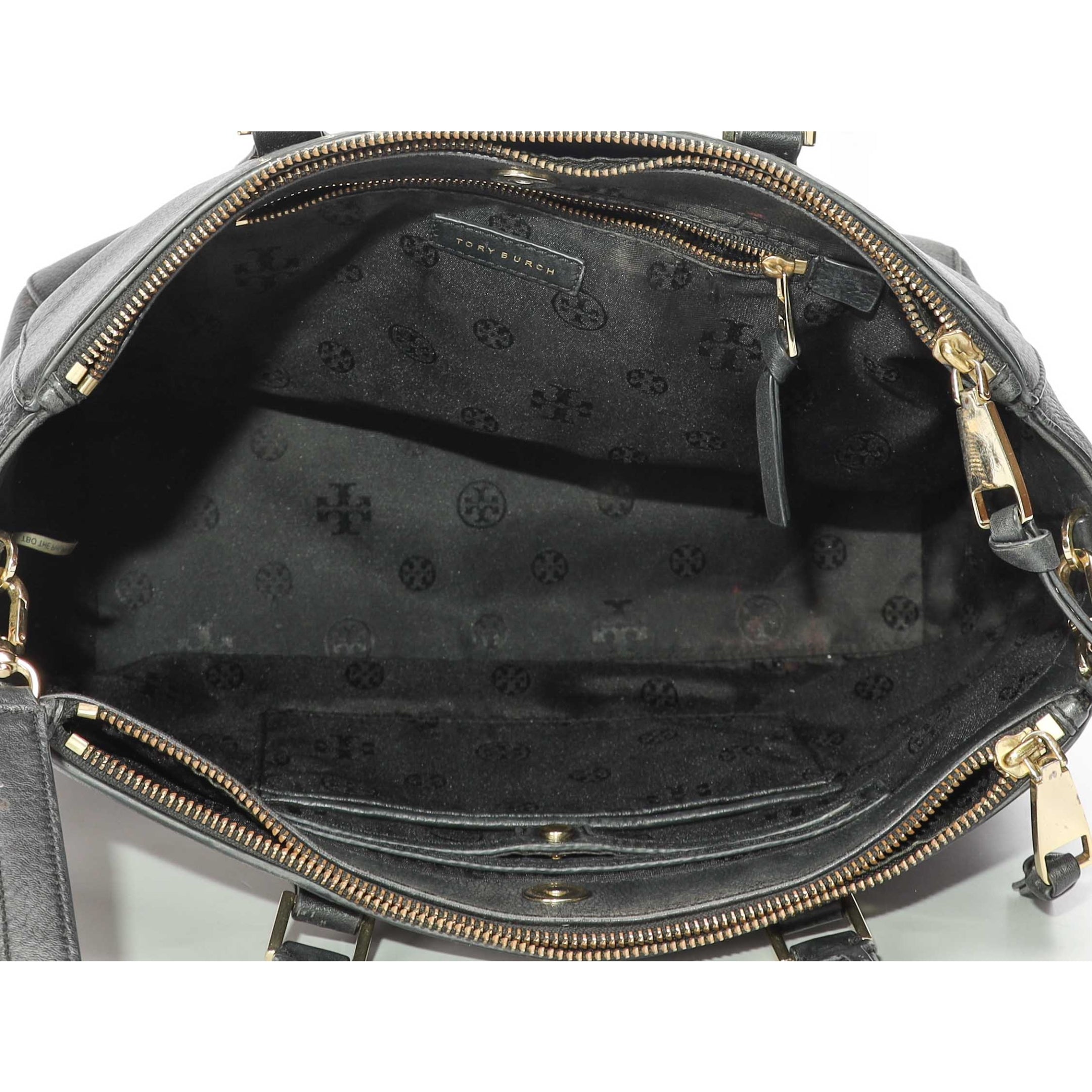 Tory Burch Black Robinson Satchels