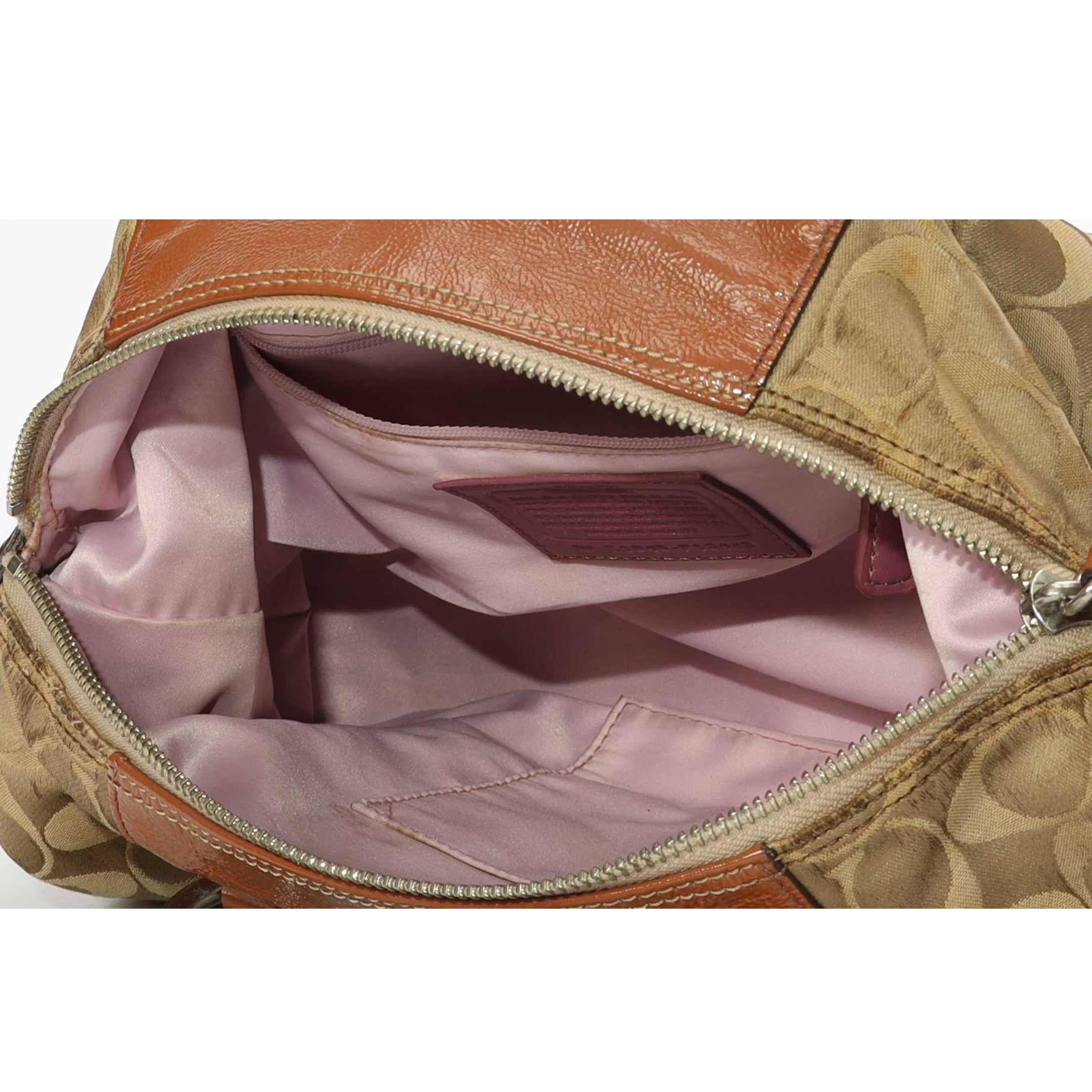 Coach Ashley Beige Logo Satchel