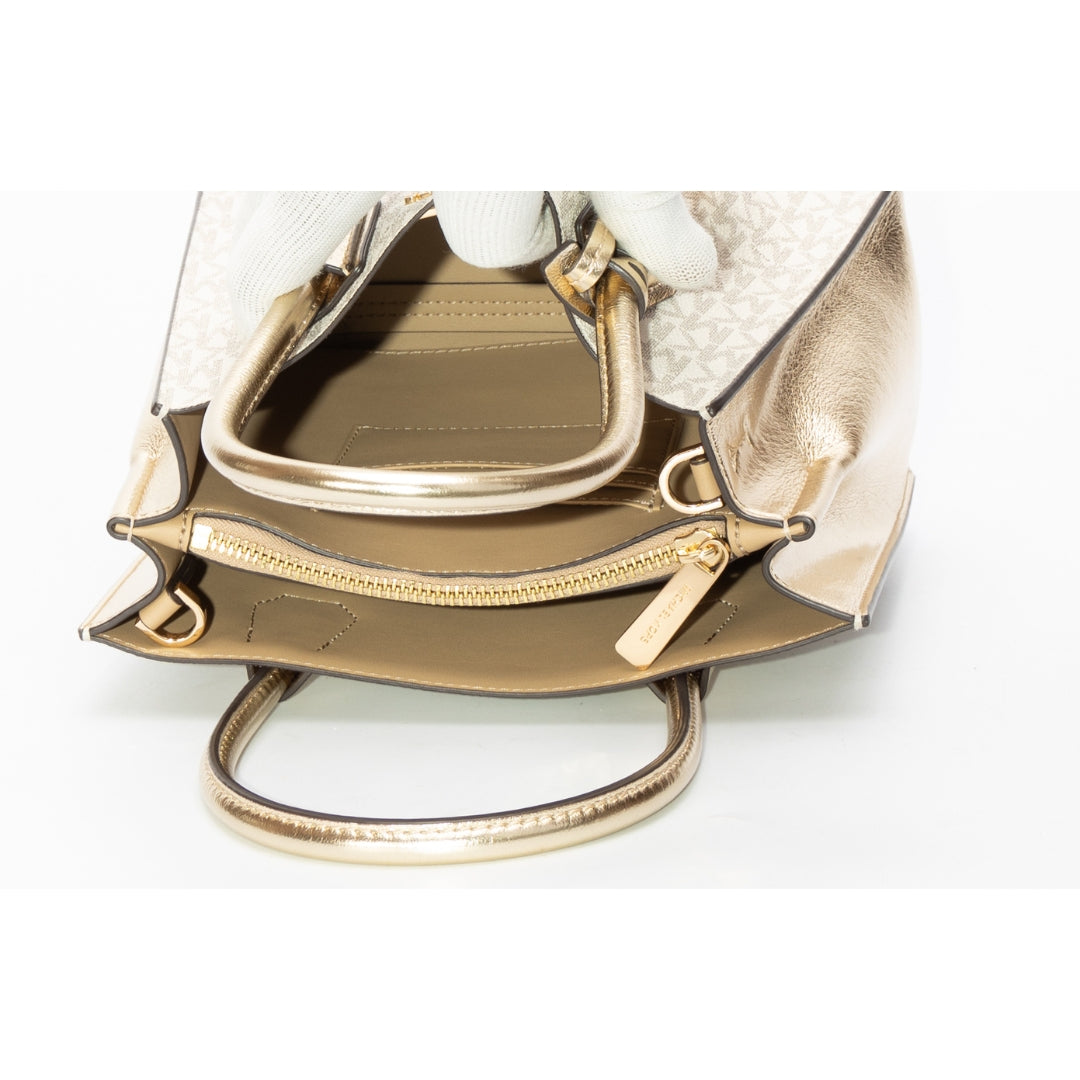 Michael Kors Mercer Gold Messenger Crossbody Bag