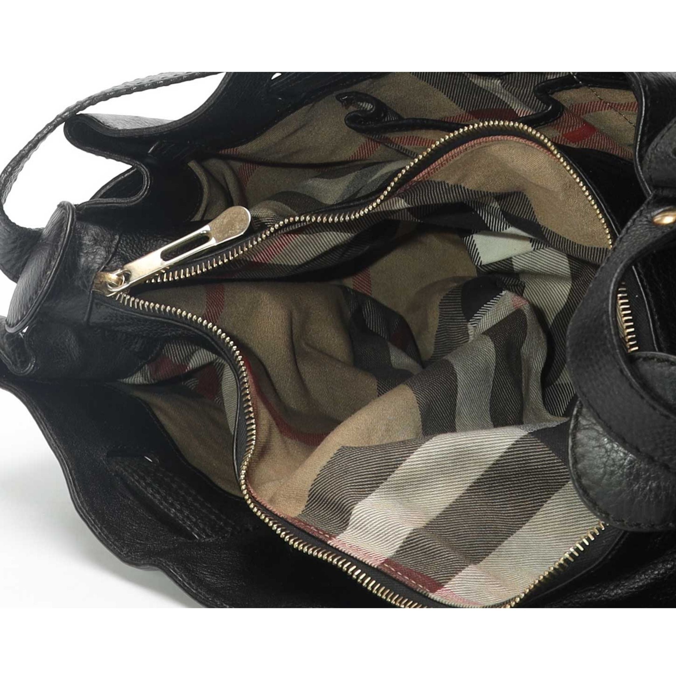 Burberry Black Drawstring Shoulder Bag