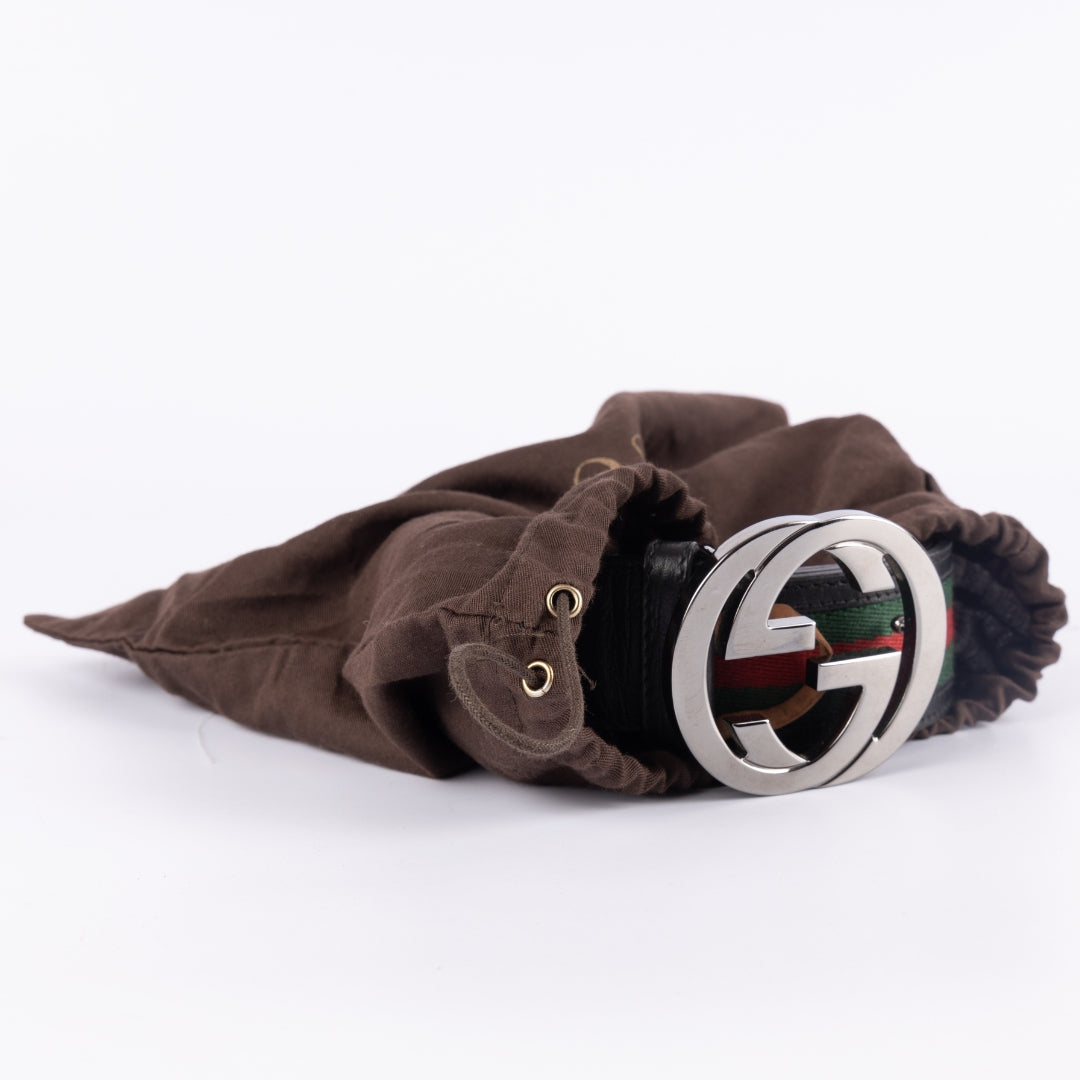 Gucci Interlocking GG Web Stripe belt