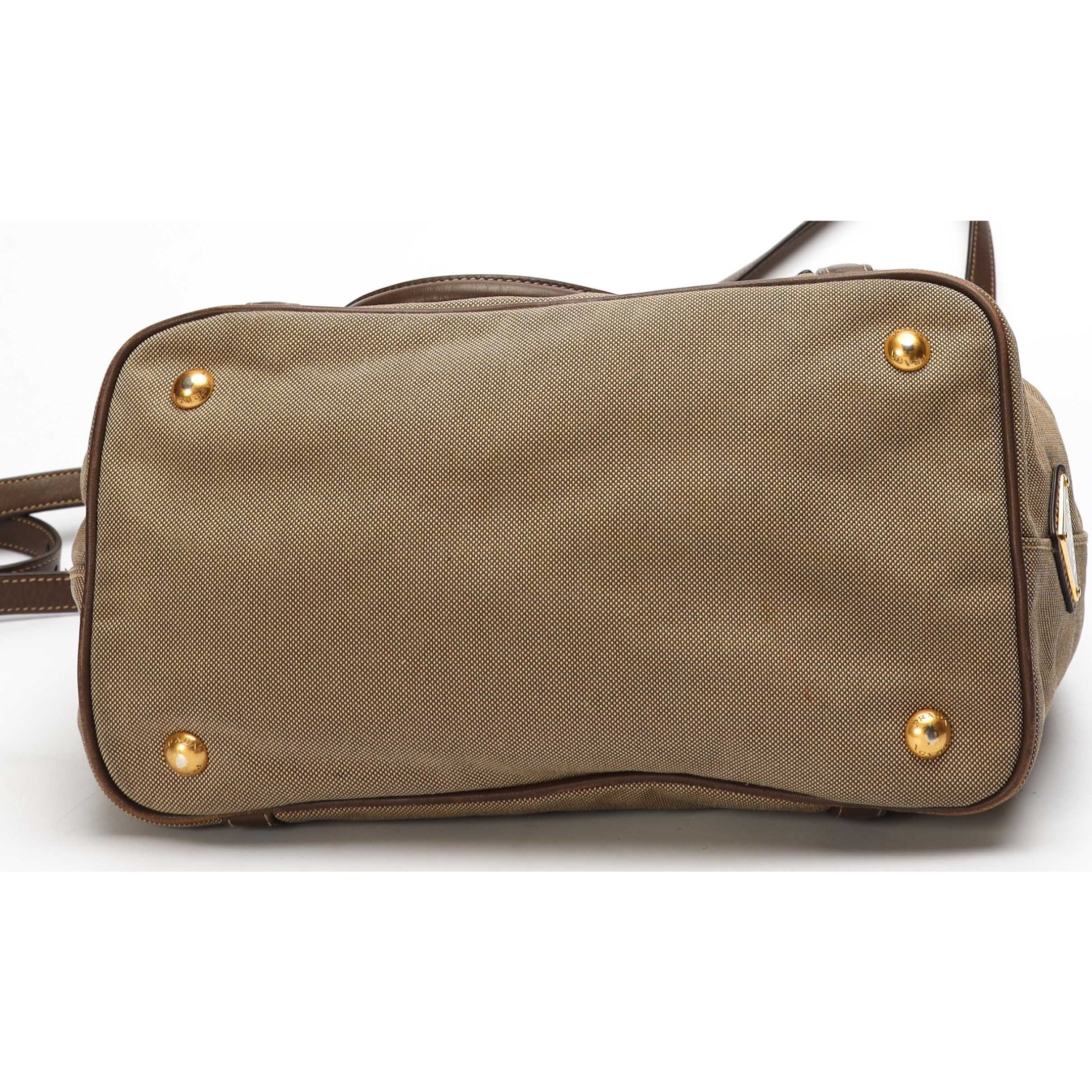 Prada Logo Jacquard Satchel